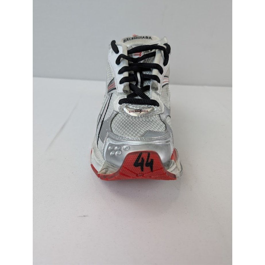 Balenciaga o1rshd1 Mesh Rubber Runners in White/Red/Black Size US 11 / EU 44 - 15 Thumbnail