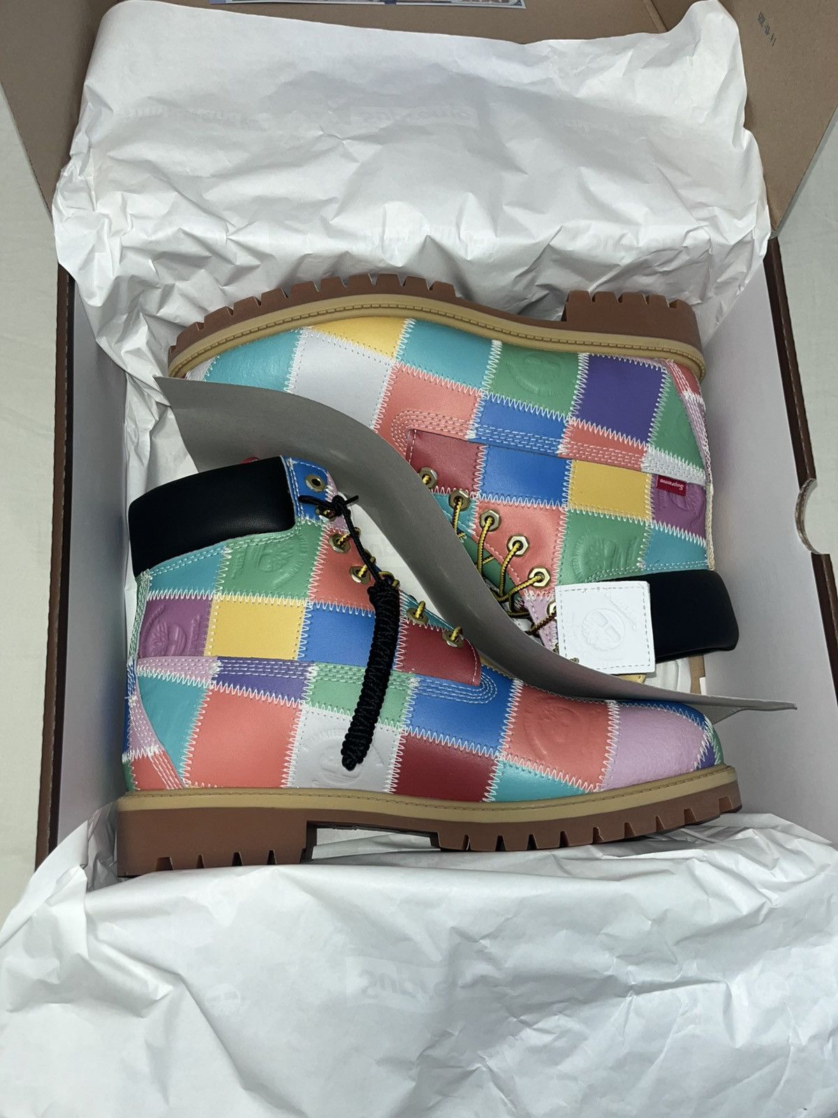 Supreme × Timberland Timberland X Supreme FW25 Multicolor Patchwork Boots Size US 9.5 / EU 42-43 - 4 Thumbnail