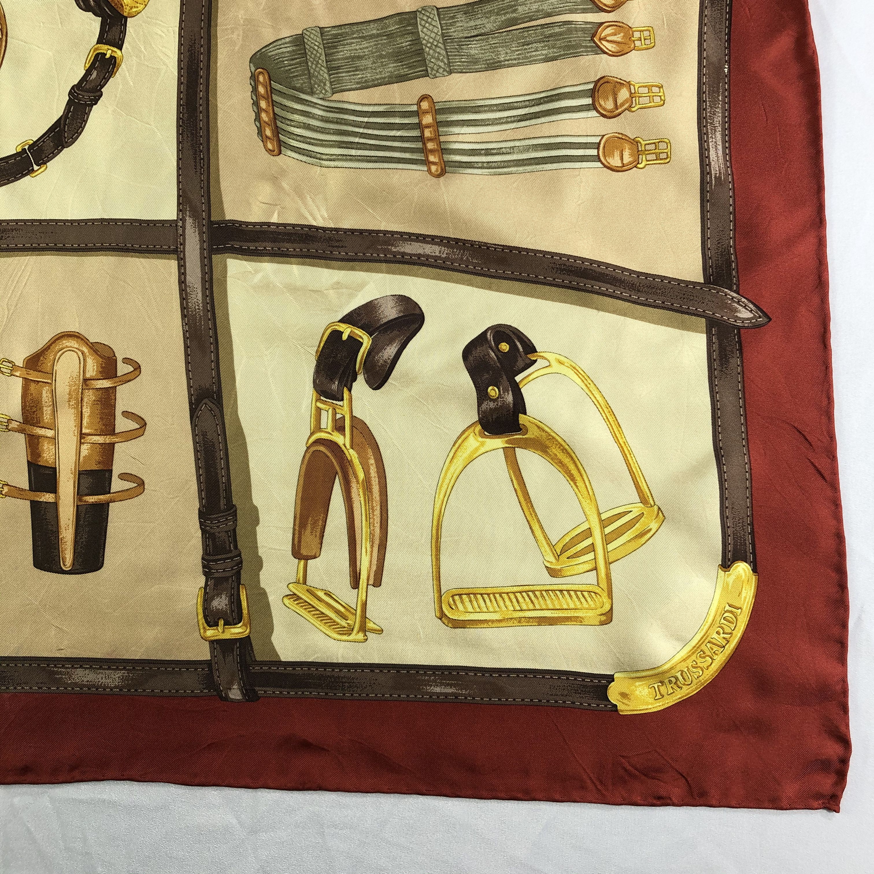 Trussardi × Vintage Vintage Trussardi Silk Scarf Size ONE SIZE - 3 Thumbnail