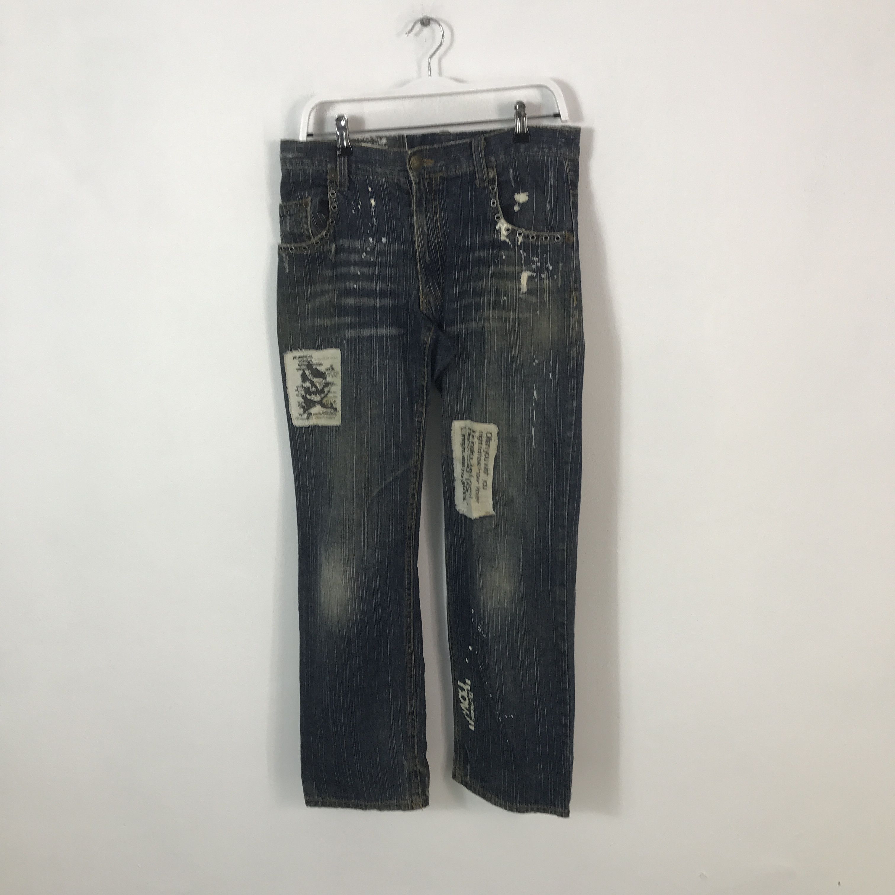 Japanese Brand gri gri denim gothic punk japan denim pants Size US 32 / EU 48 - 1 Thumbnail