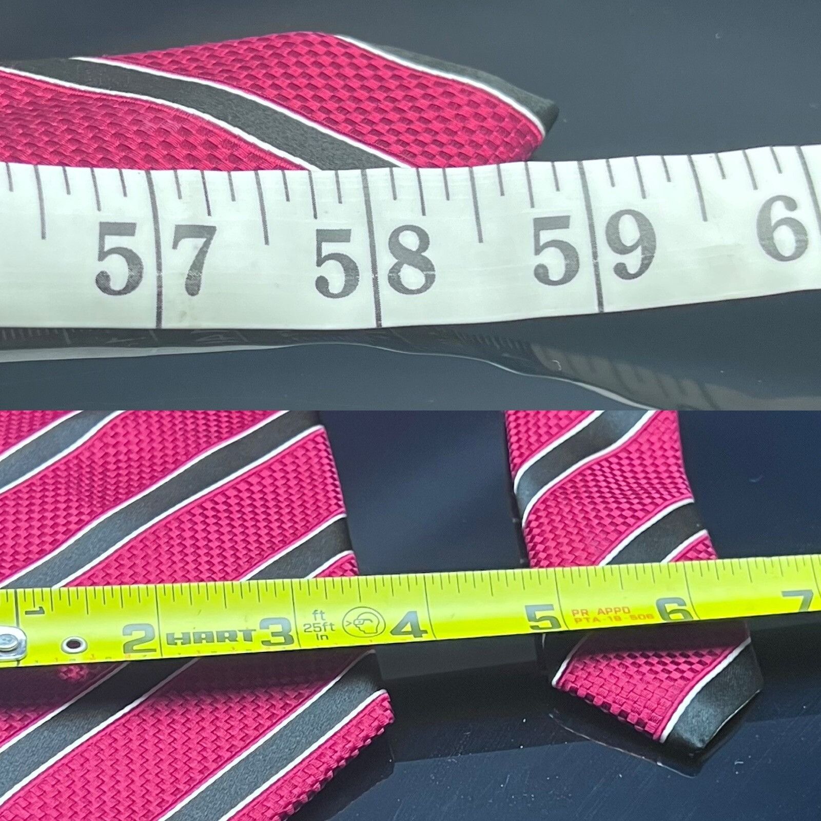 Donald Trump DONALD J. TRUMP RED Black SILK MEN'S Neck Tie W 3 1/2 " BY L Size ONE SIZE - 3 Thumbnail
