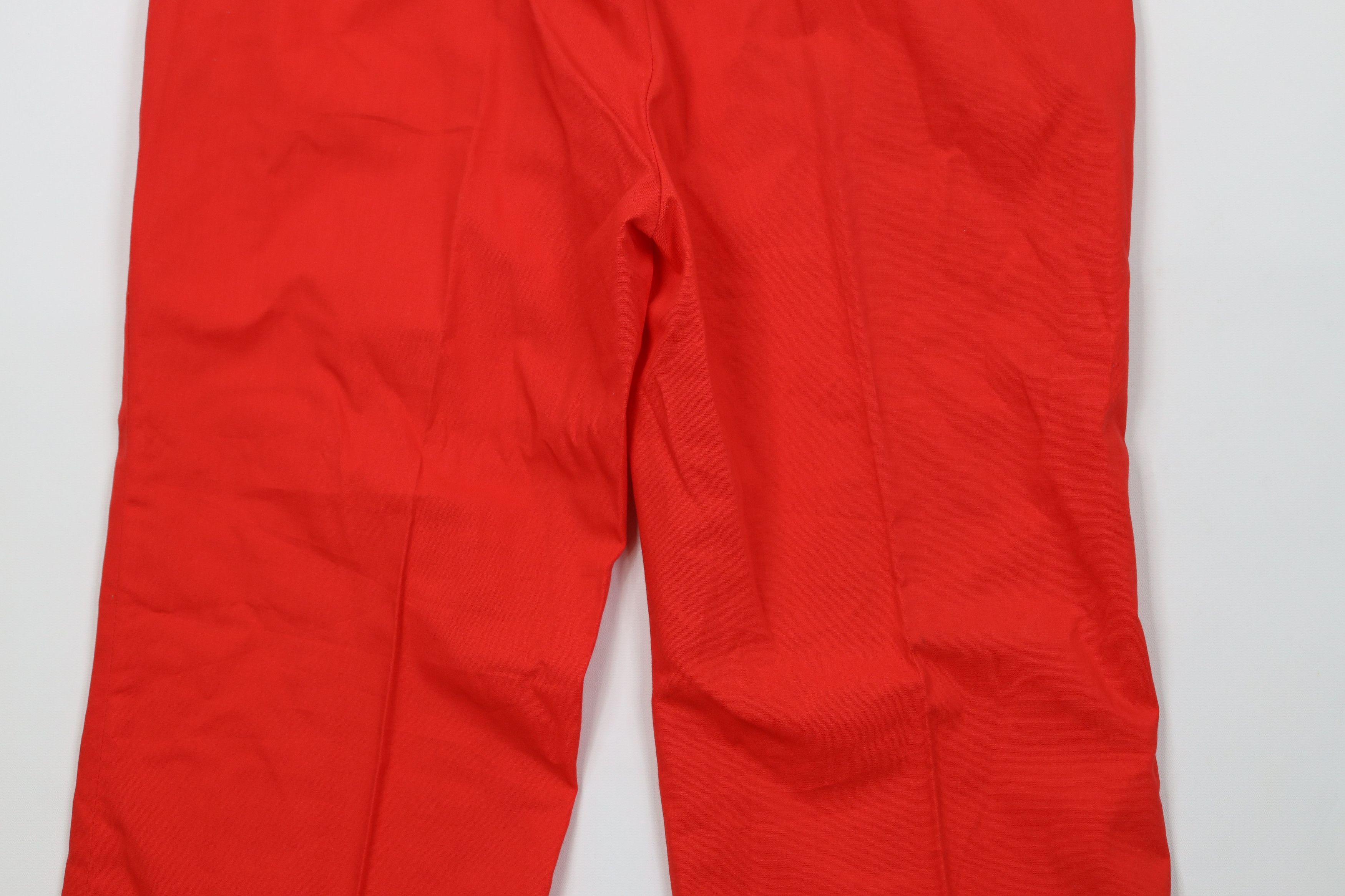 Vintage Vintage 70s Streetwear Flared Wide Leg Chino Pants Red USA Size US 36 / EU 52 - 12 Thumbnail