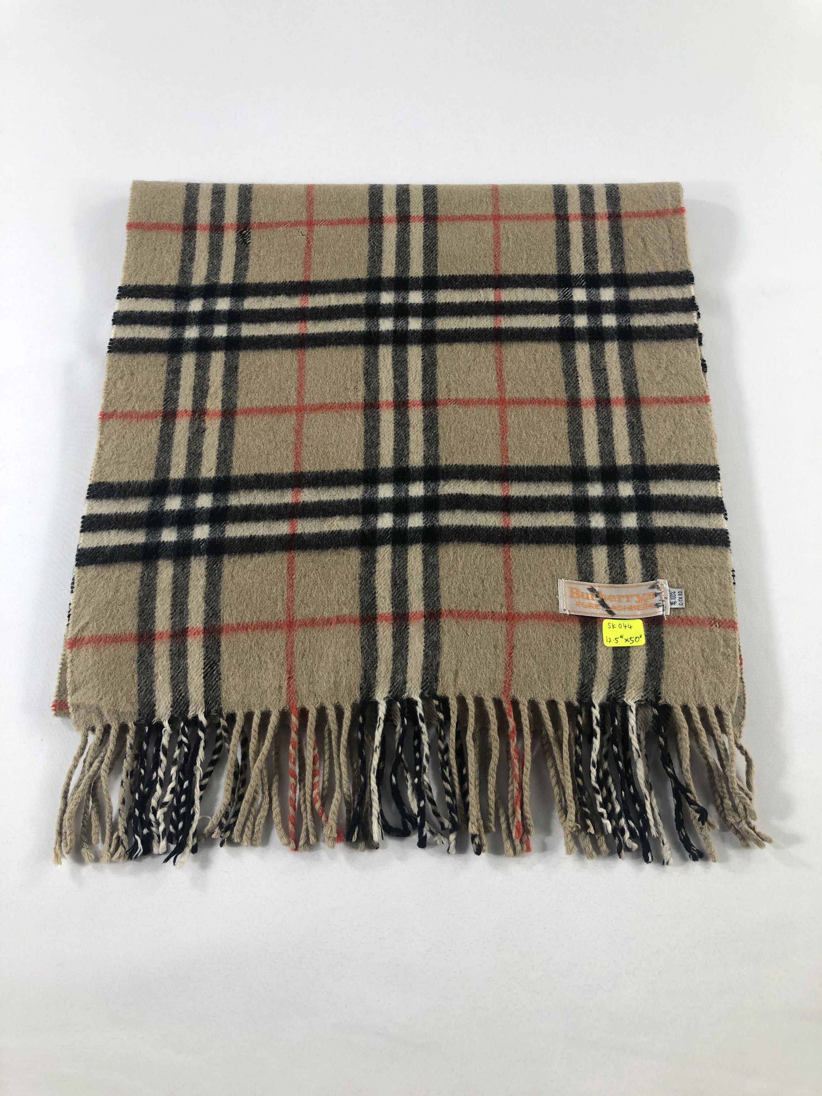 Burberry Burberrys Pure Cashmere Scarf / Muffler / Neckwear Size ONE SIZE - 4 Thumbnail