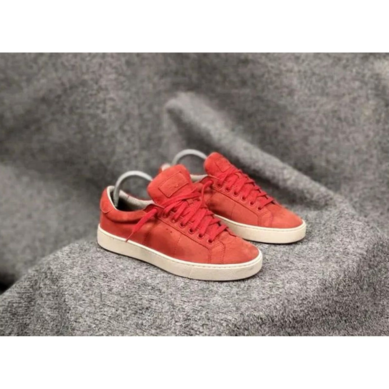 Santoni Santoni Design Orange Women's Leather Suede Classic Sneakers - 37 EU, 7 US, Leather, Low Top, Casual Shoes, Designer Style Size US 7 / IT 37 - 2 Thumbnail