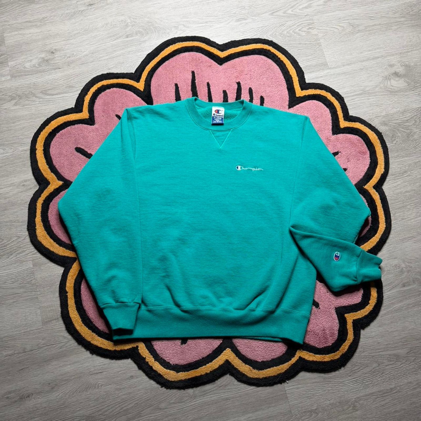 Champion × Vintage Vintage 90’s Champions Embroidered Script Logo Sweatshirt Size US XL / EU 56 / 4 - 1 Thumbnail