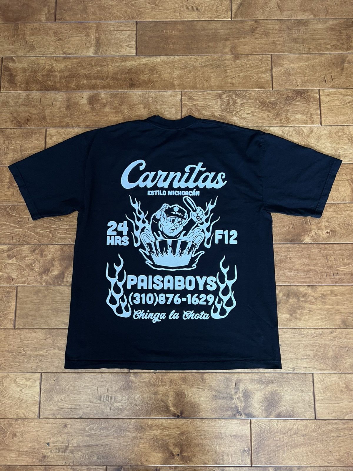 PAISABOYS F12 Chinga La Chota Carnitas T-Shirt size XL
