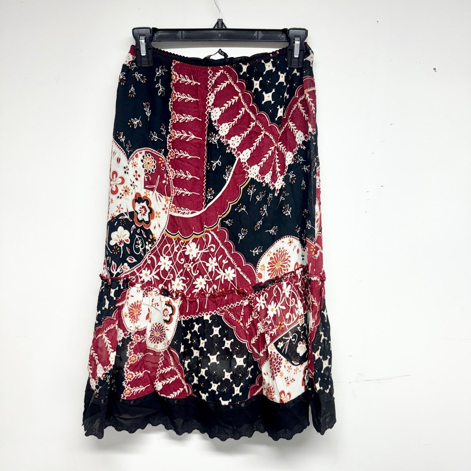 Sandro Vtg Cottage Sandro Patchwork A-Line Maxi Skirt Size Medium Size 30" / US 8 / IT 44 - 1 Thumbnail