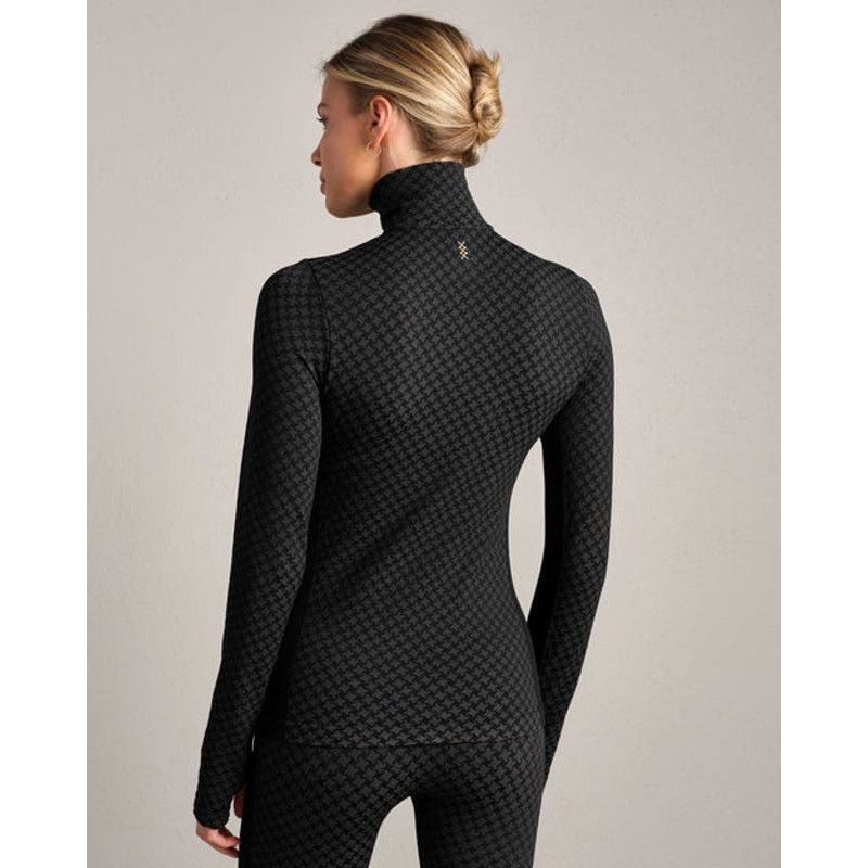 Rhone NWT Rhone Women's Après Houndstooth Seamless 1/4 Zip Top Size M / US 6-8 / IT 42-44 - 2 Thumbnail