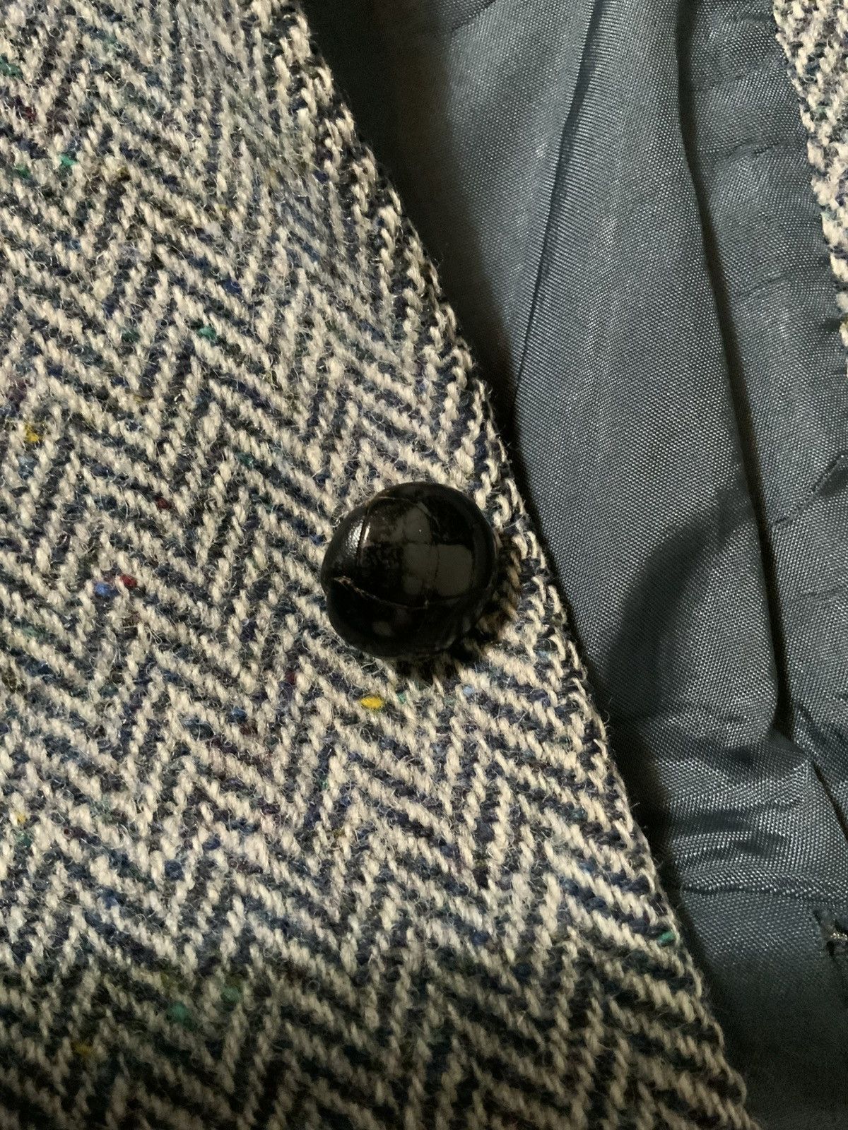 Harris Tweed VTG Harris Tweed Handwoven Wool Herringbone Blazer Jacket Size 42R - 11 Thumbnail