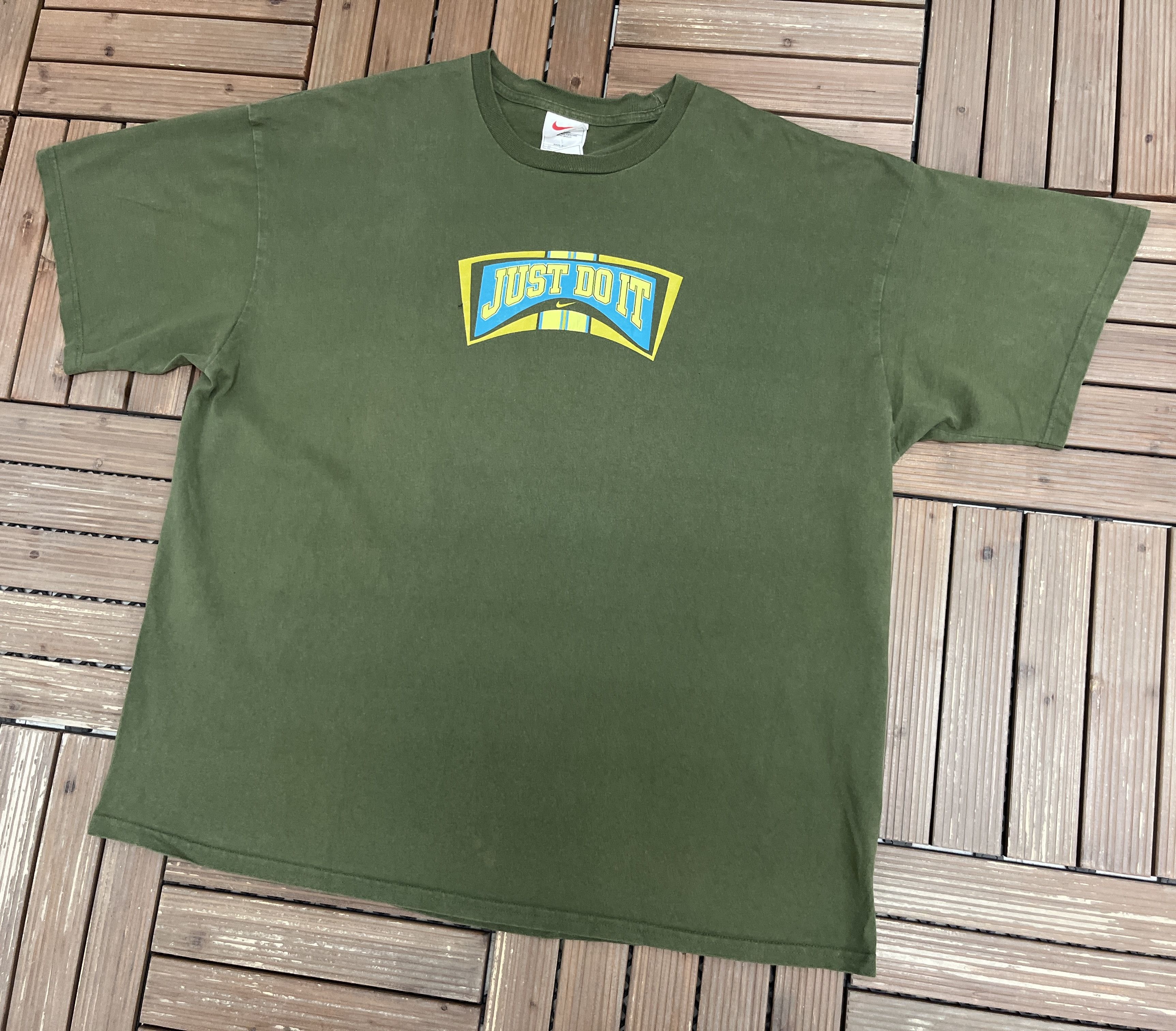 Nike × Vintage Nike Just Do It Vintage Green T-Shirt Tee Size US XXL / EU 58 / 5 - 3 Thumbnail