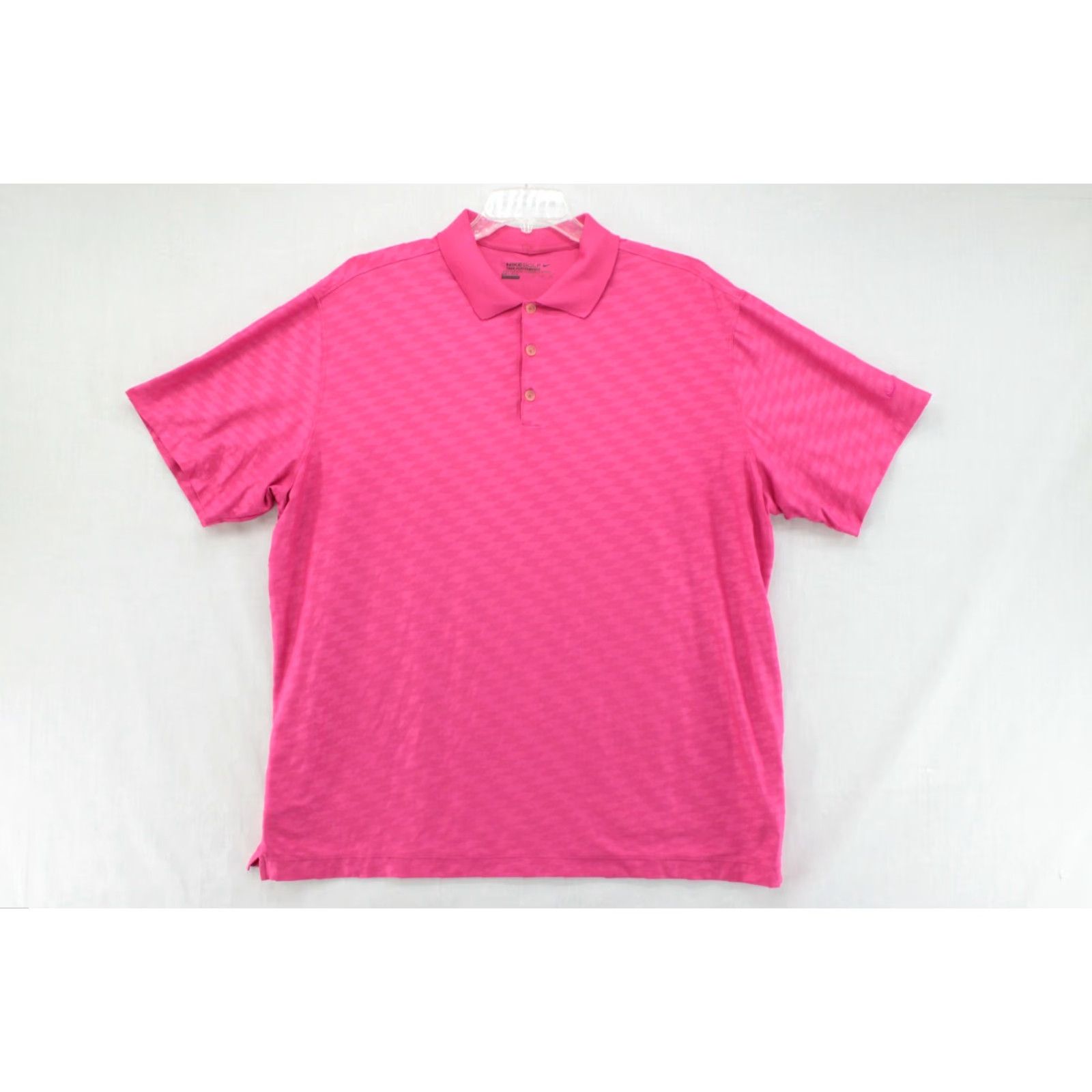 Nike Nike Golf Polo Shirt Mens XXL Pink Diamond Argyle Tour Performance Short Sleeve Size US XXL / EU 58 / 5 - 2 Thumbnail