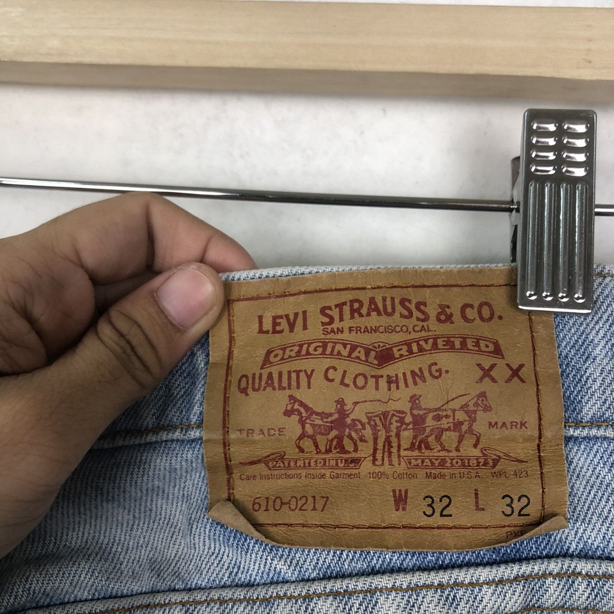 Levi's 🔥VINTAGE LEVI’S DENIM JEANS STRAIGHT LOOSE CUT MADE IN USA Size US 30 / EU 46 - 9 Thumbnail