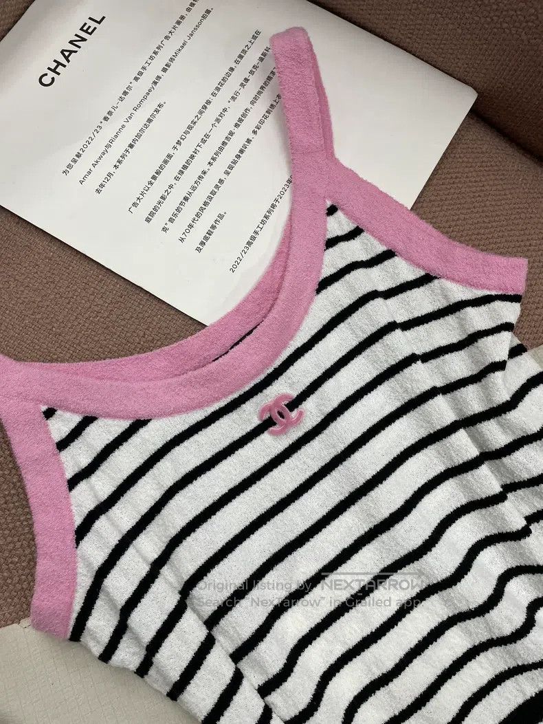 Chanel Chanel 24S striped fake two-piece suspender skirt Size XS / US 0-2 / IT 36-38 - 2 Thumbnail