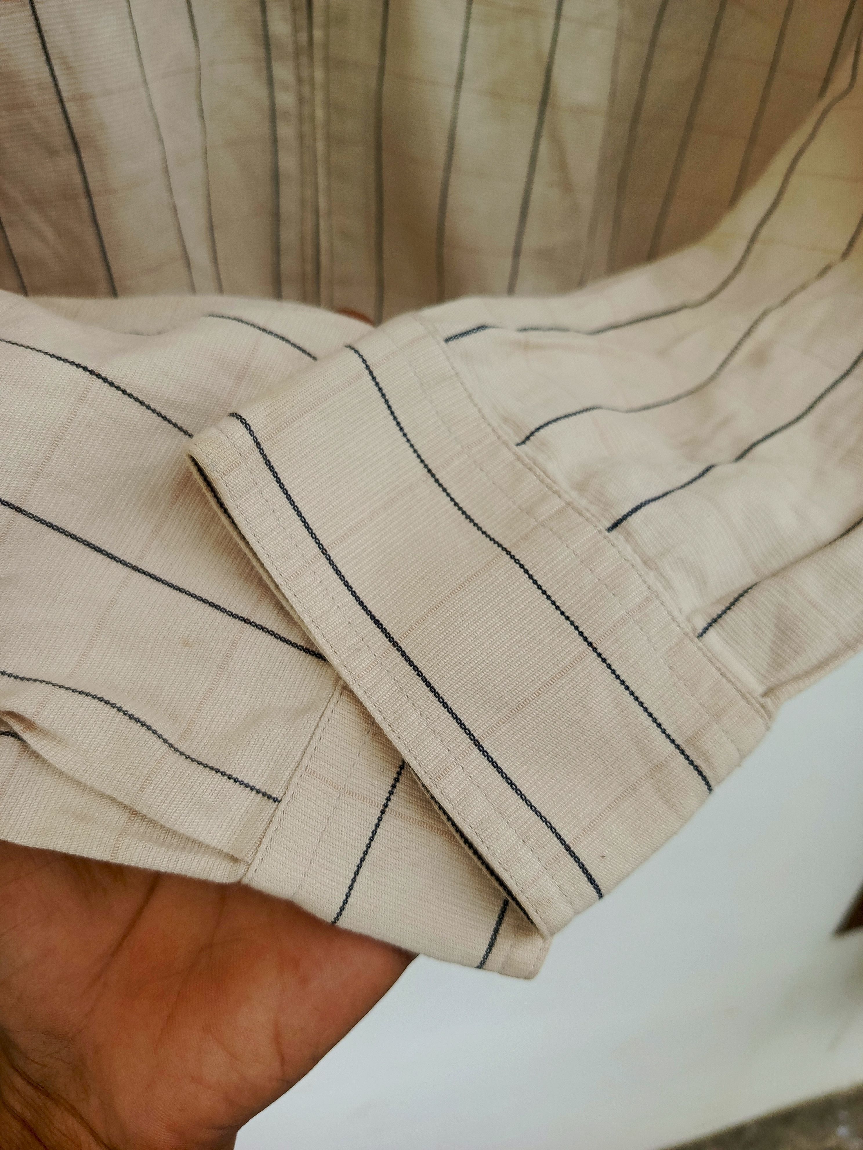 Kansai Yamamoto Kansai Yamamoto Pinstripe Zip Shirt – Japanese Designer Size US L / EU 52-54 / 3 - 8 Thumbnail