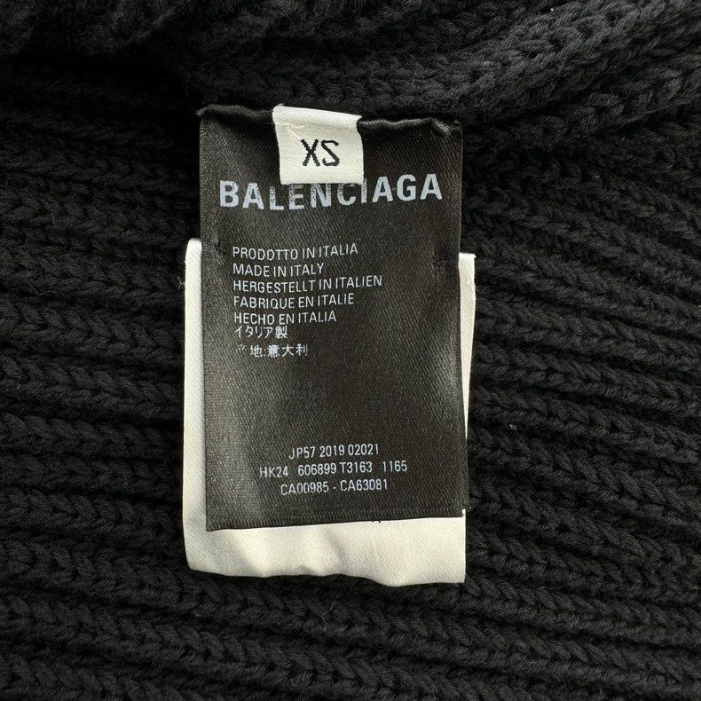 Balenciaga Balenciaga Contrast Color Buckle Logo Printed Knit Sweater Size US XS / EU 42 / 0 - 6 Thumbnail