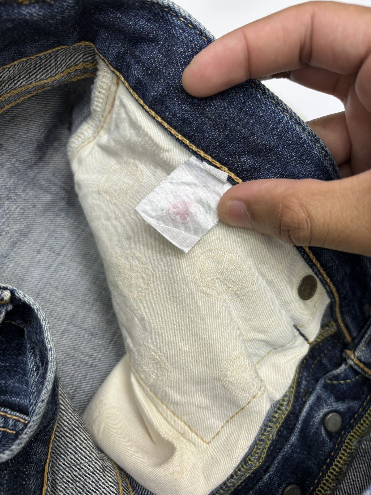 Momotaro Jeans Momotaro Selvedge Distressed Blue Denim Jeans Size US 34 / EU 50 - 14 Thumbnail