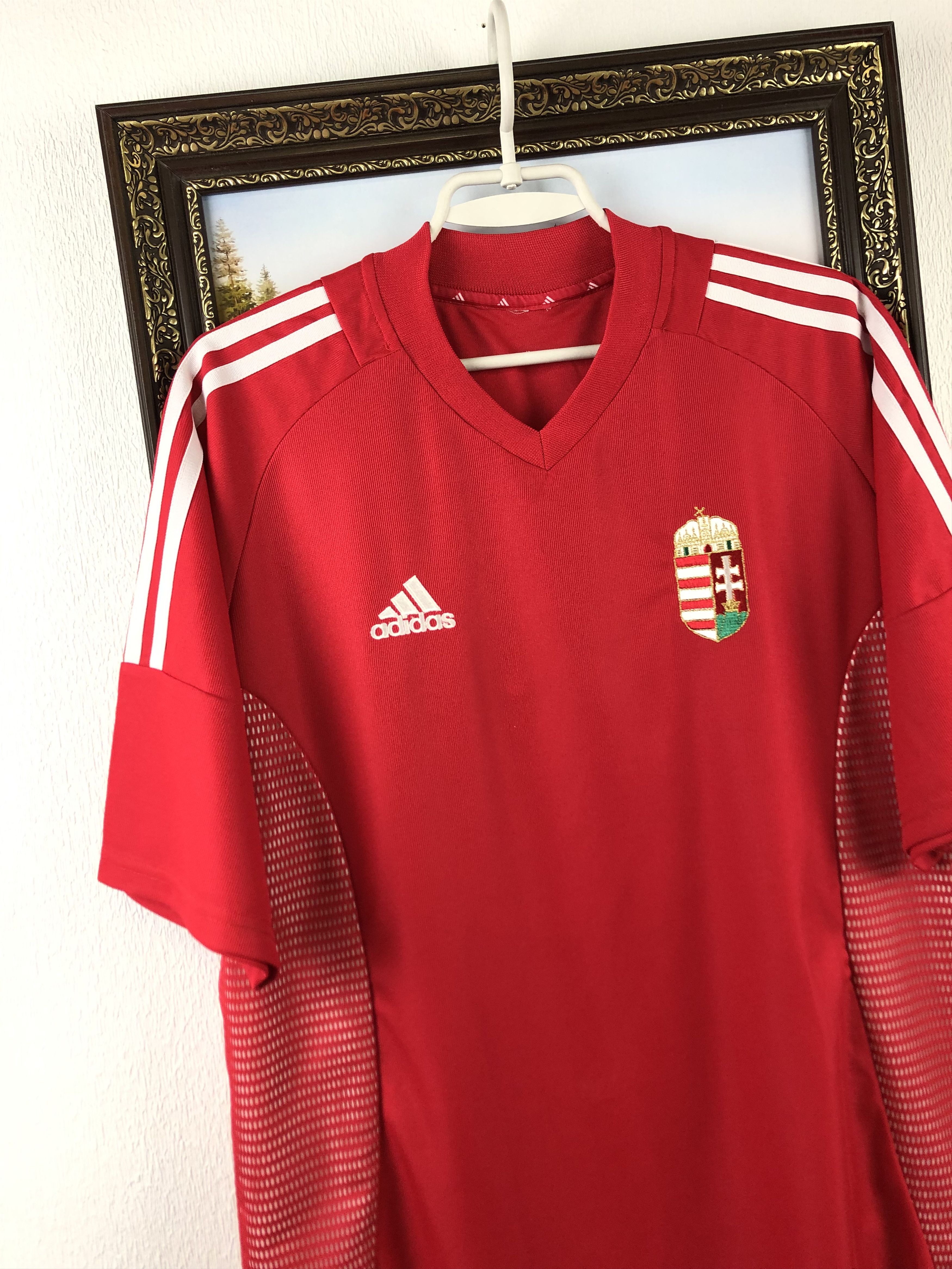 Vintage Vintage Adidas Hungary football shirt 2002 Soccer Jersey Size US XL / EU 56 / 4 - 3 Thumbnail