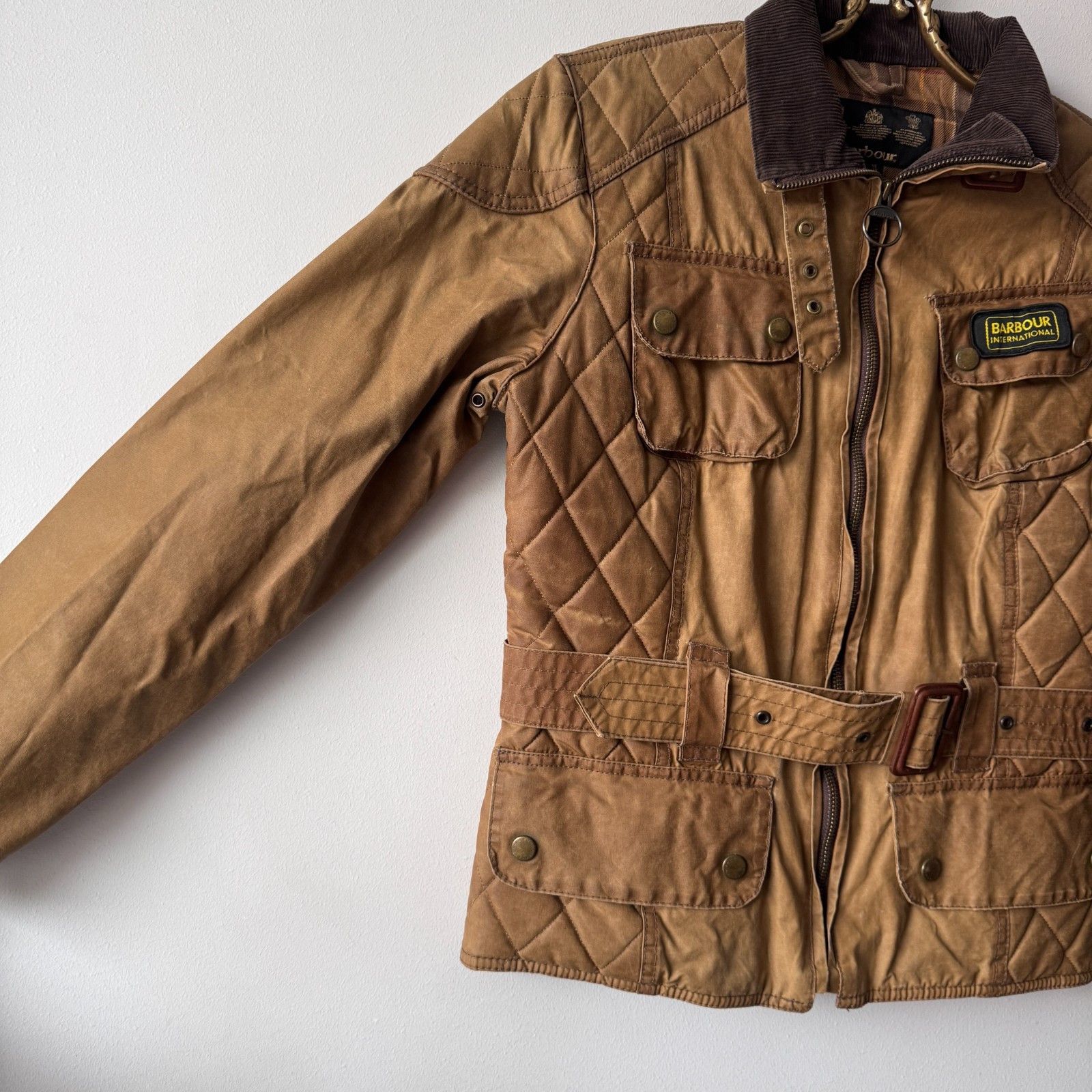 Barbour Barbour International Tartan Wax Biker Jacket Vintage Size M / US 6-8 / IT 42-44 - 5 Thumbnail