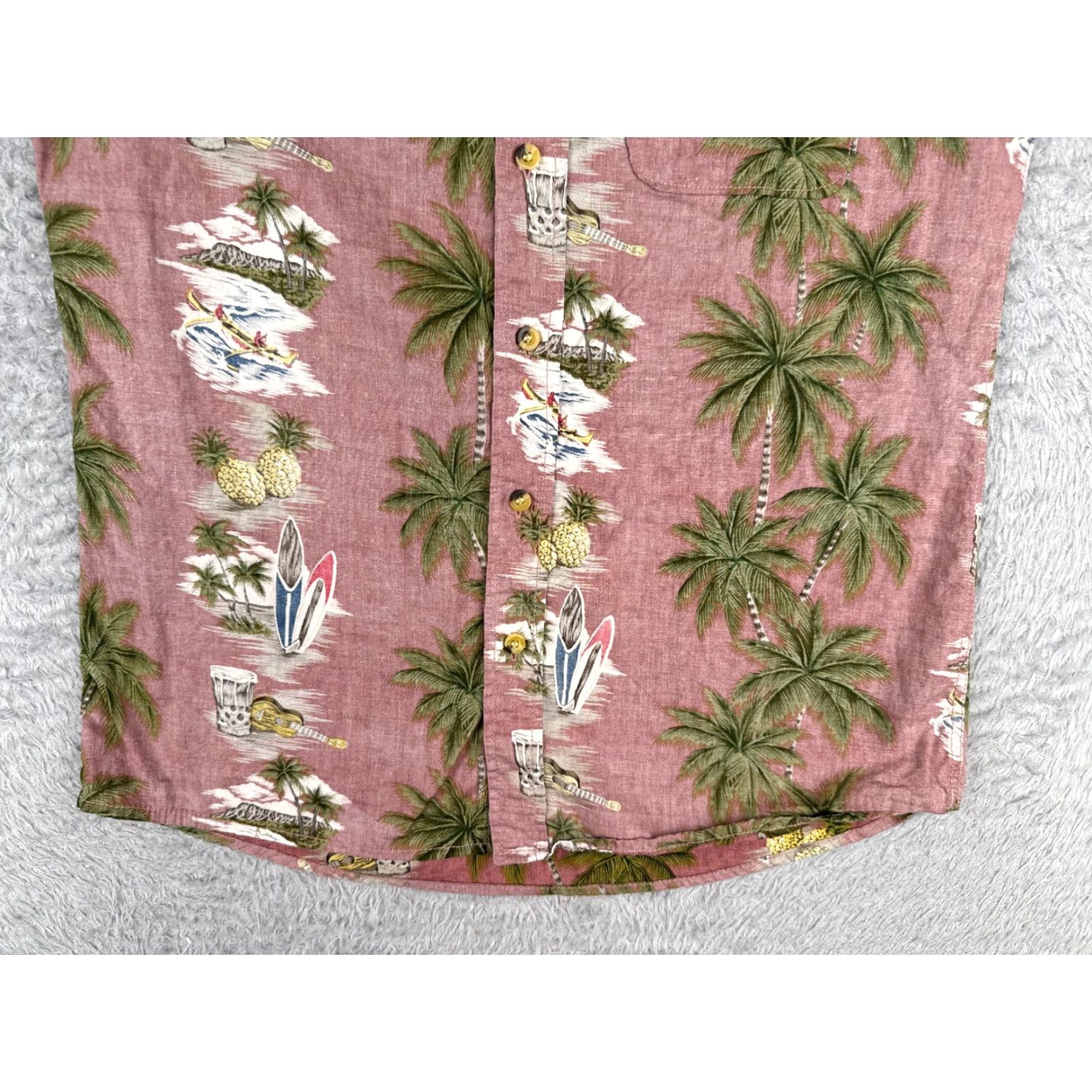Vintage Rustic Souls Shirt Men S Red Pineapple Surf Hawaiian Inside Out Size US S / EU 44-46 / 1 - 5 Thumbnail