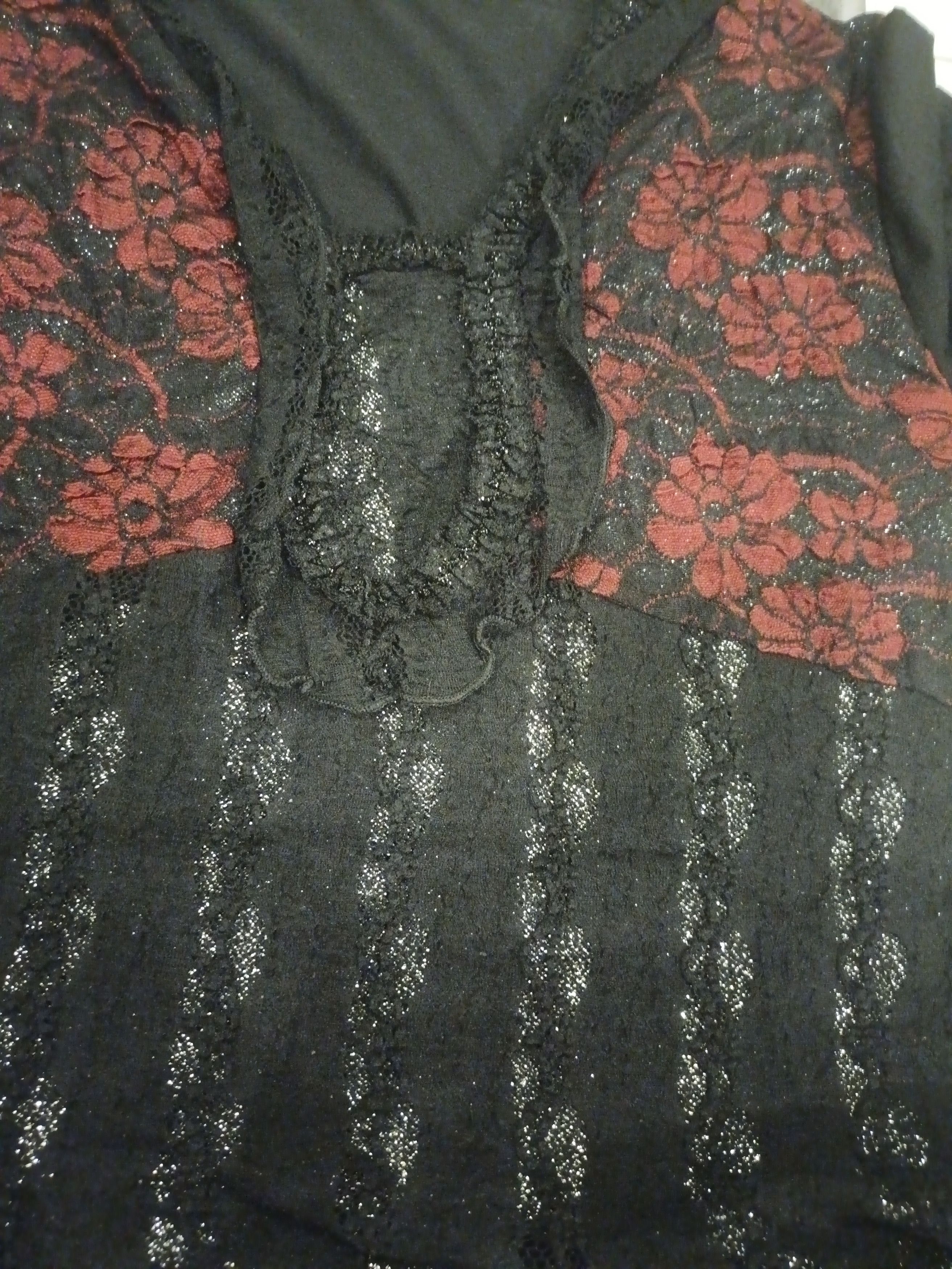 Japanese Brand × Vintage Women's Black Lace Blouse Size M / US 6-8 / IT 42-44 - 18 Thumbnail