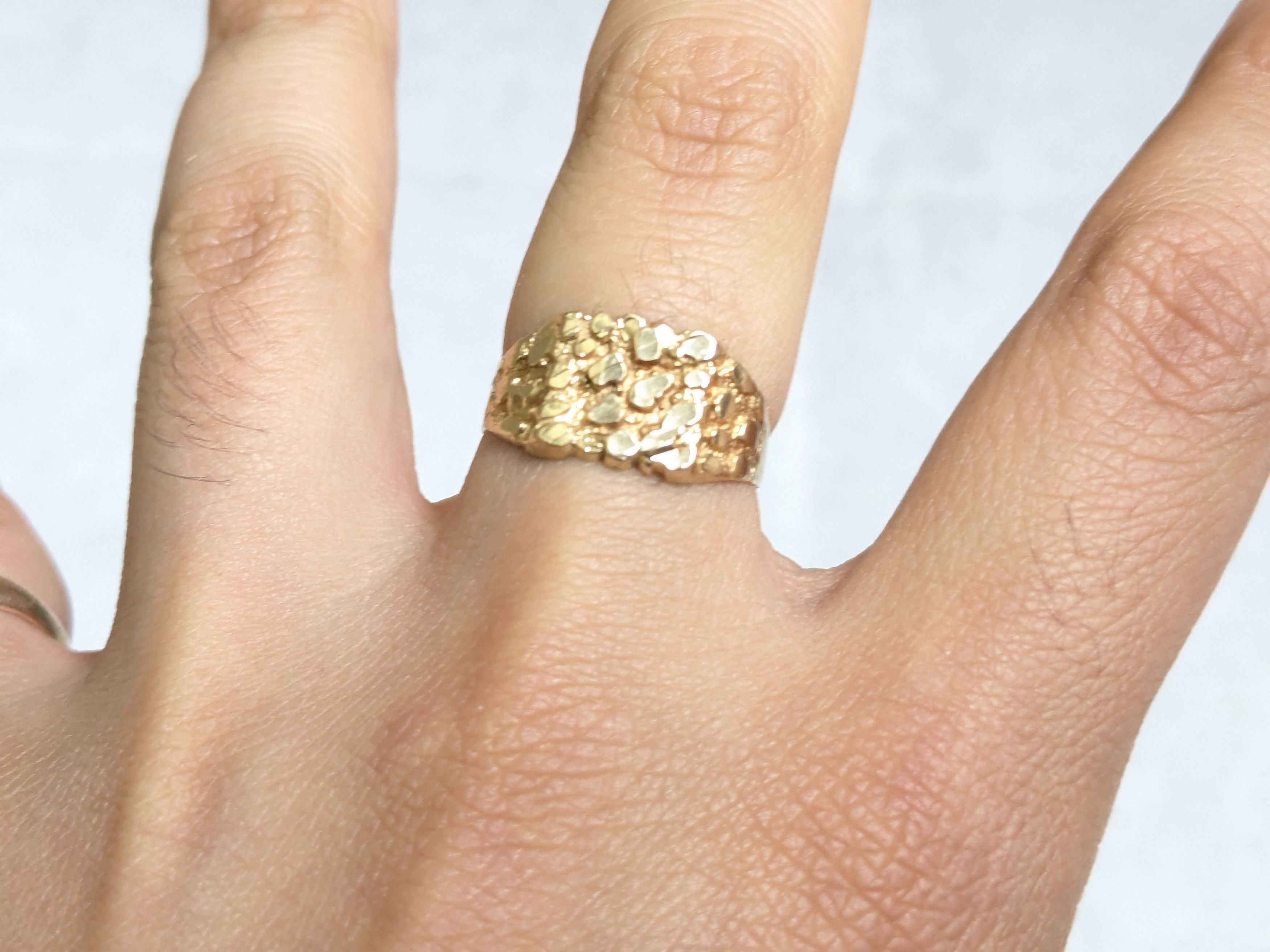 Jewelry Vintage 10k Yellow Gold Nugget Ring Size 8.75 Size ONE SIZE - 9 Thumbnail