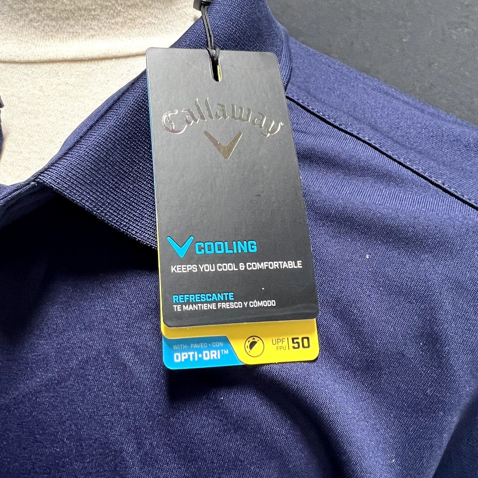 Callaway Callaway Mens Opti-Dri S/S Collared Peacoat Polo Shirt SZ L Size US L / EU 52-54 / 3 - 2 Thumbnail