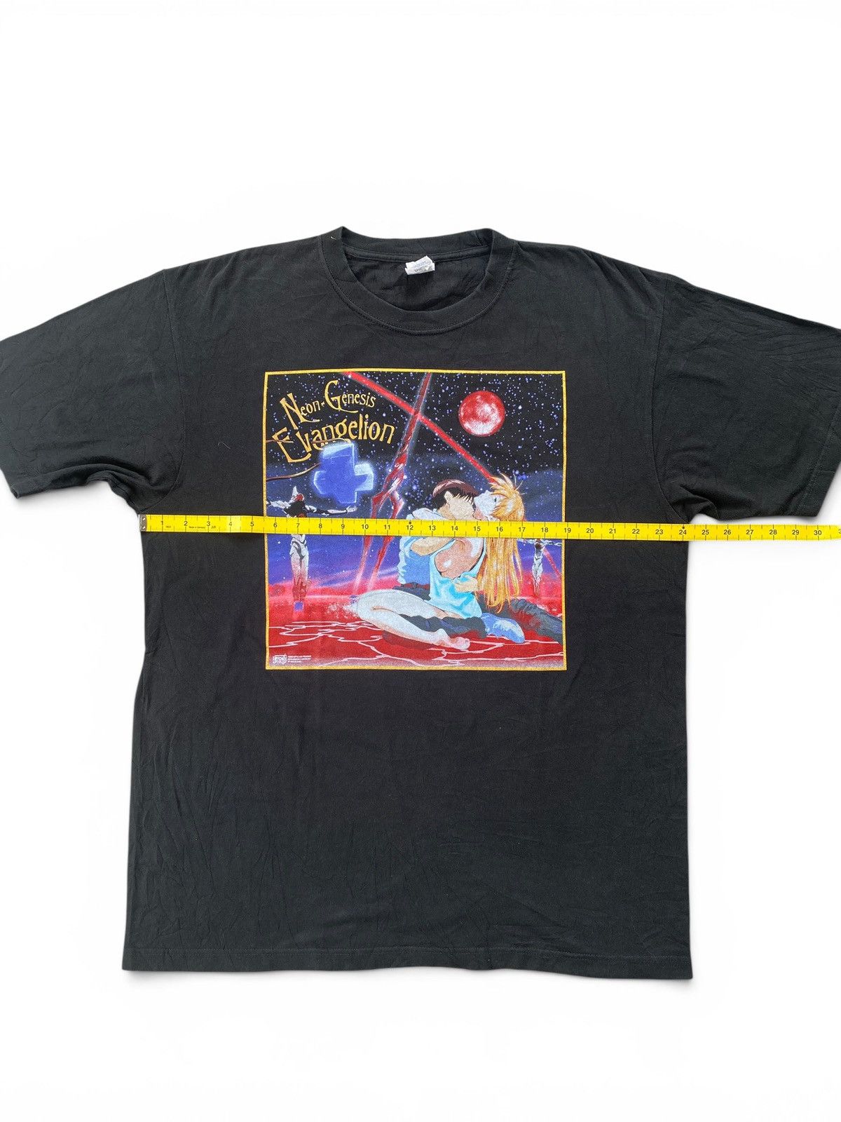 Japanese Brand Neon Genesis Evangelion Graphic T-shirt Black 2XL Anime Tee Size US XXL / EU 58 / 5 - 5 Thumbnail