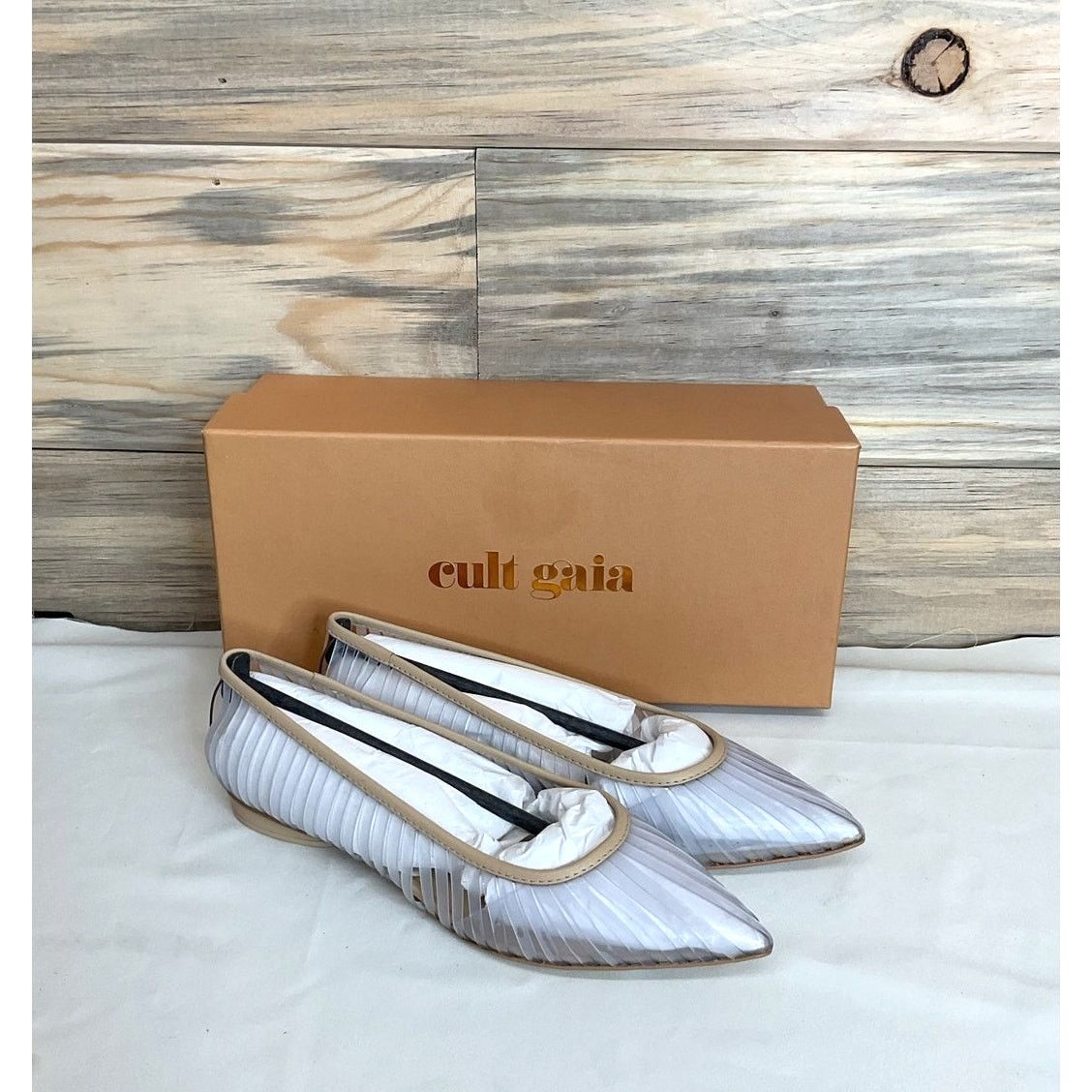 CULT GAIA Clear Leena Flat Shoe Womens 7 EU 37 Pointed Toe
