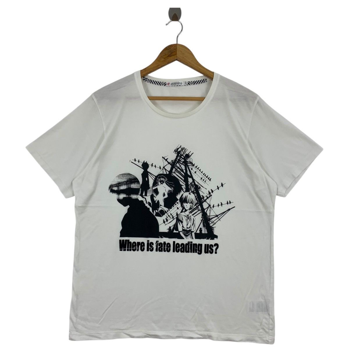 Anime × Japanese Brand EVANGELION where is fate leading us Anime tee Size US XL / EU 56 / 4 - 1 Thumbnail