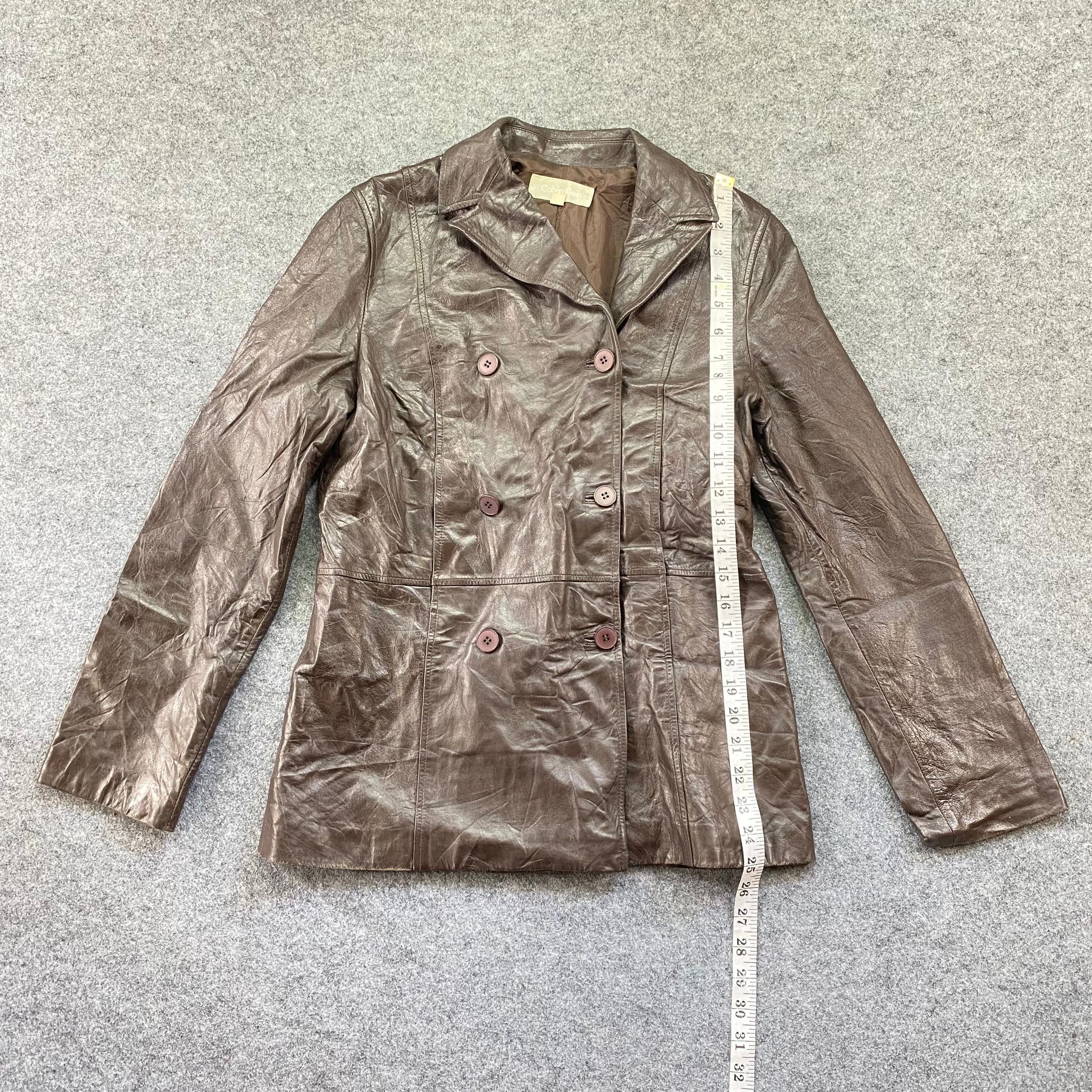 Calvin Klein Vintage Calvin Klein Coat Leather Jacket Size M / US 6-8 / IT 42-44 - 3 Thumbnail