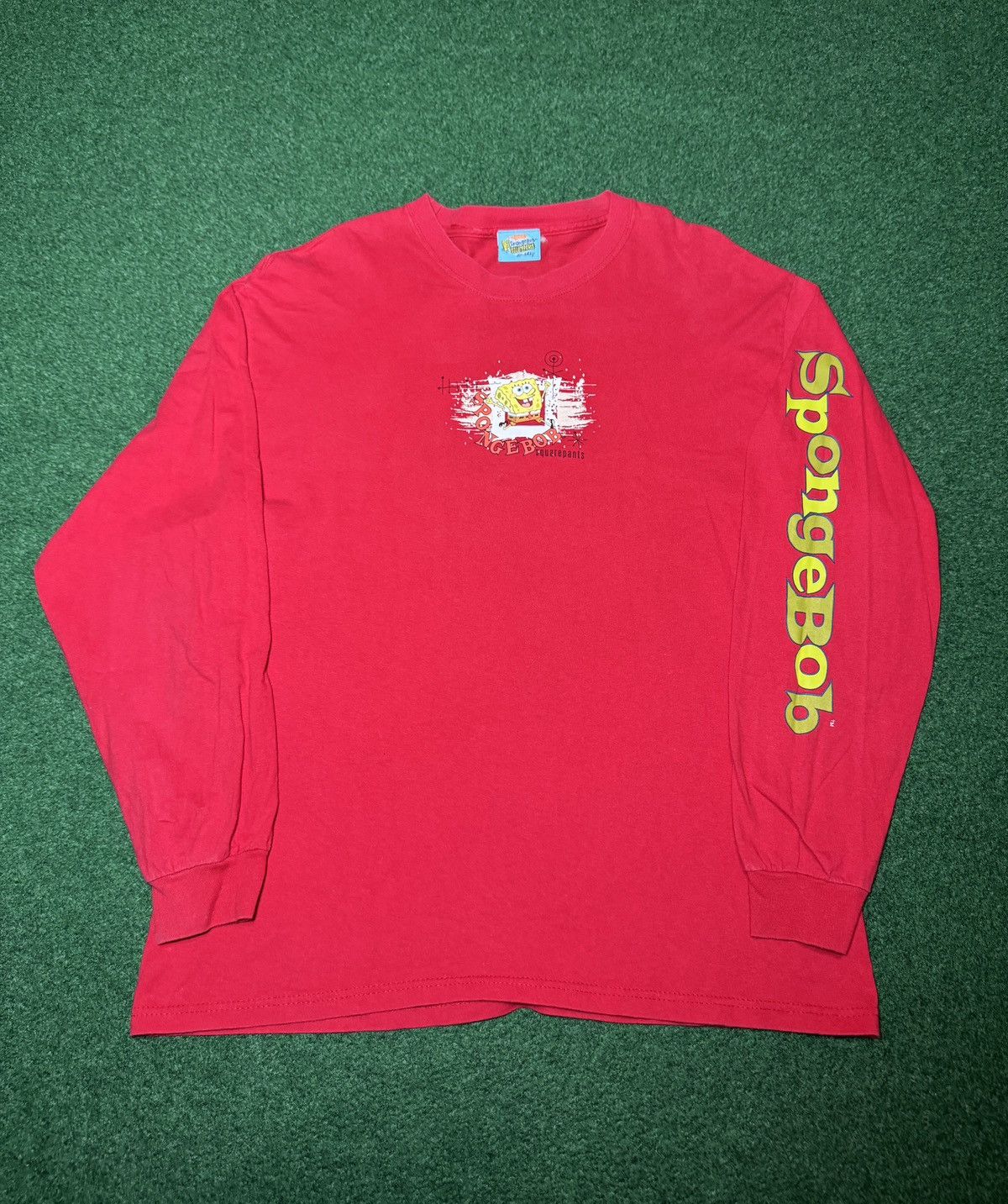 Nickelodeon Spongebob RARE Nickelodeon Long Sleeve Smelly Smell T Shirt Size US L / EU 52-54 / 3 - 2 Thumbnail