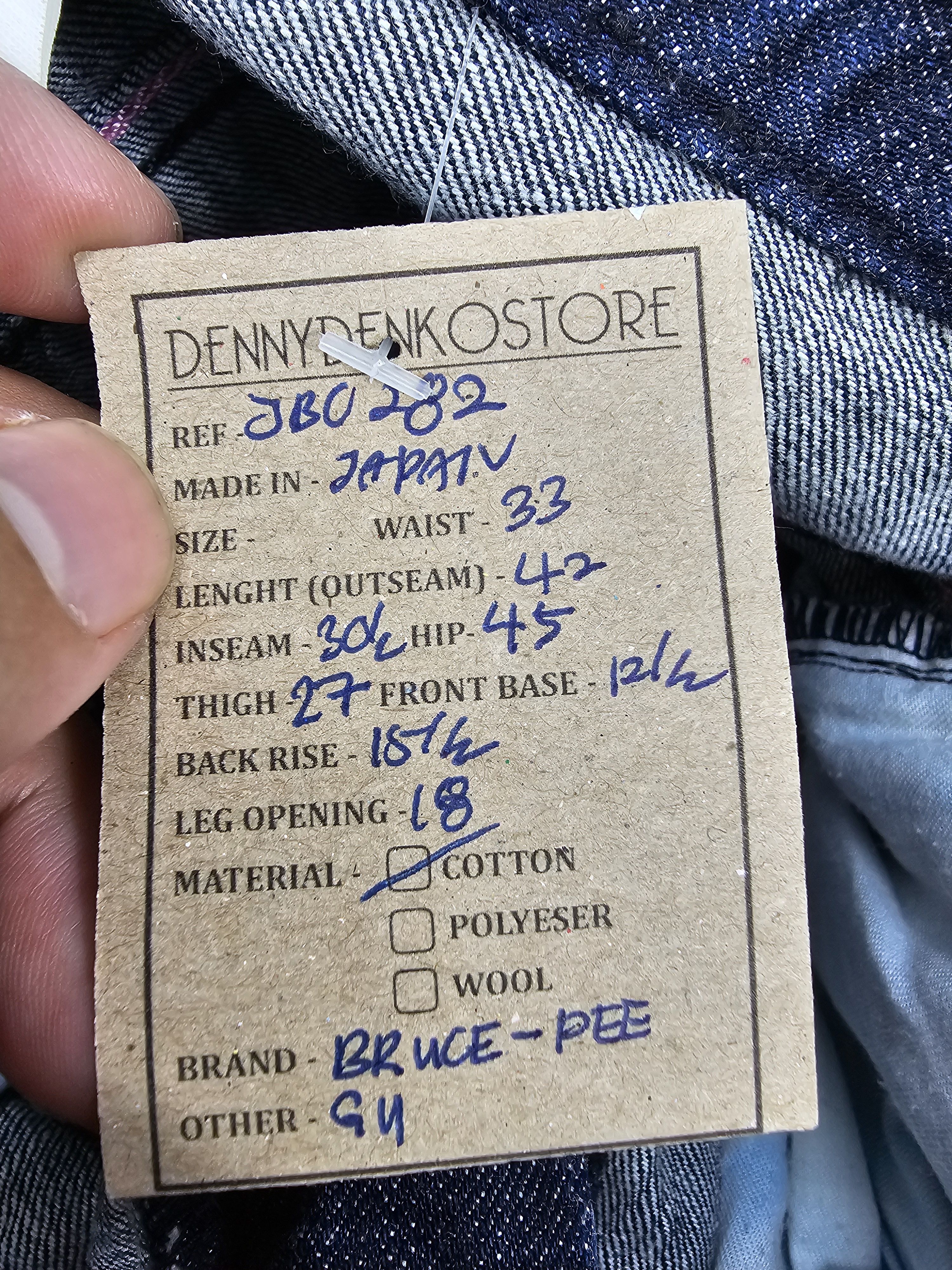Japanese Brand BRUCE-PEE Crazy Multi Pockets Punk Design Jeans JB0282 Size US 33 - 17 Thumbnail
