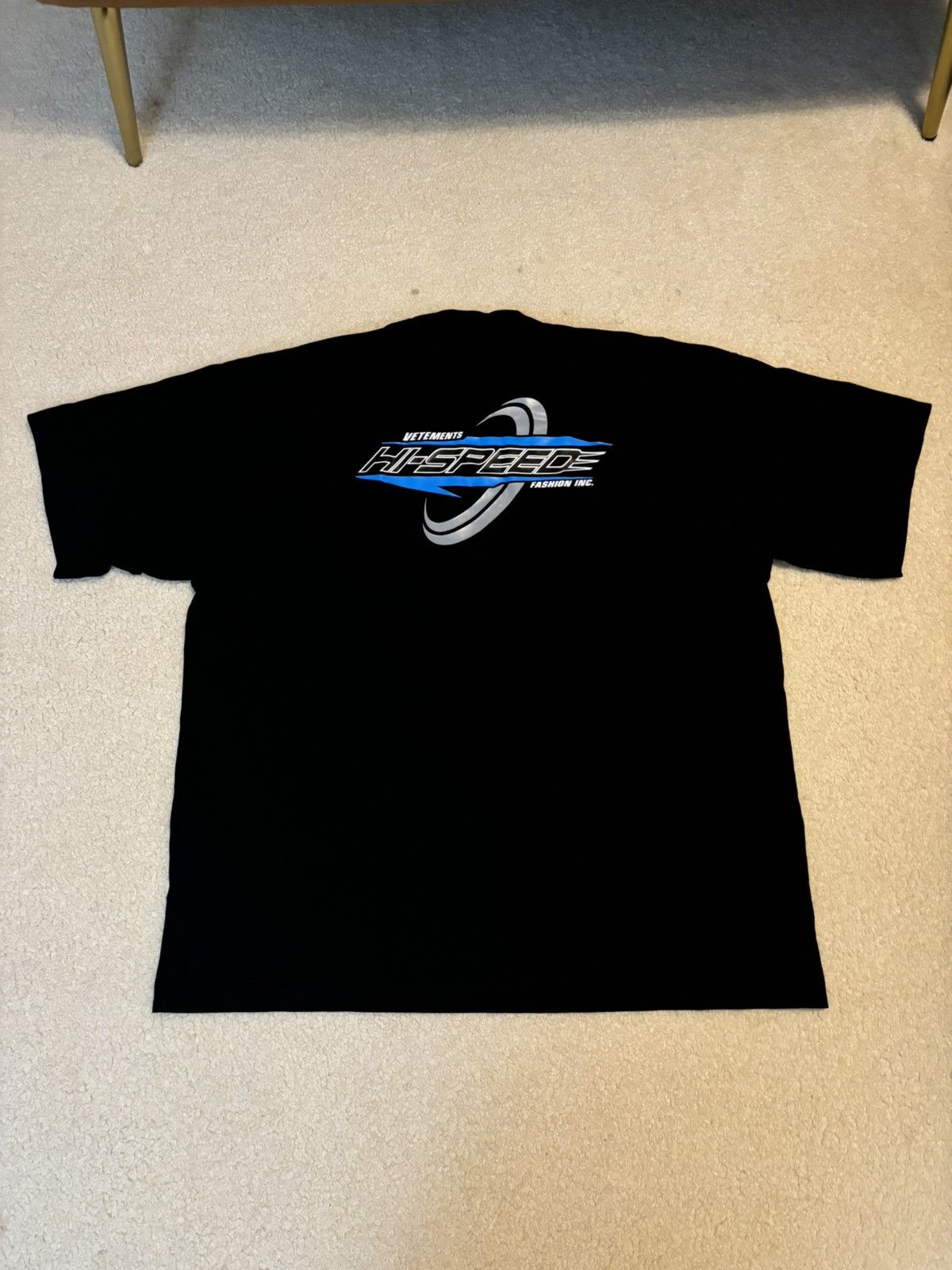 Vetements Vetements Hi Speed Fashion Logo Oversized Tee Black Size US XL / EU 56 / 4 - 10 Thumbnail