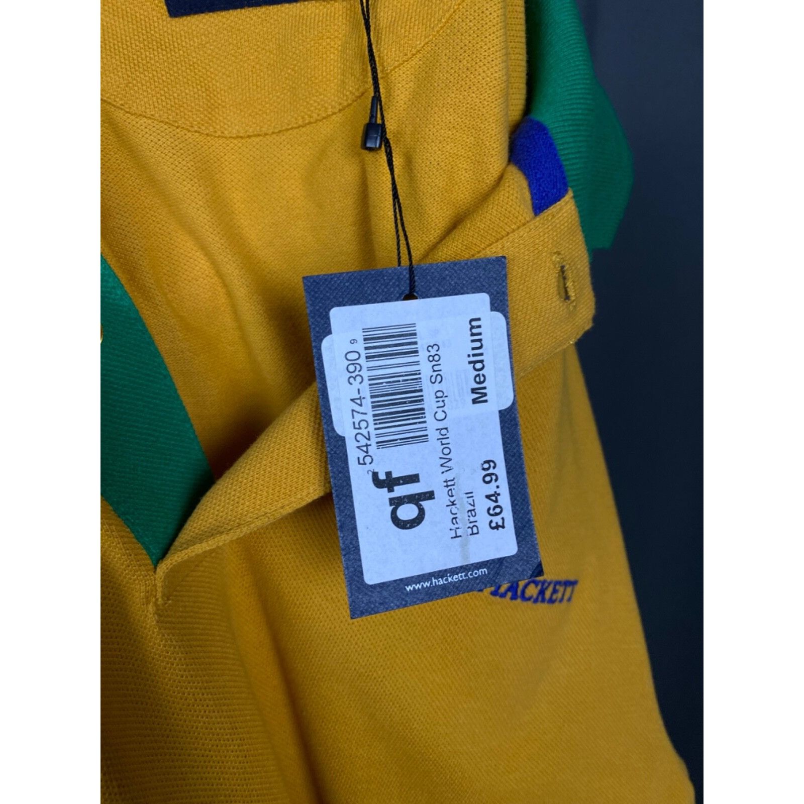 Hackett NWT Hackett Brazil Men's Yellow Polo T-Shirt Size M Size US M / EU 48-50 / 2 - 14 Thumbnail
