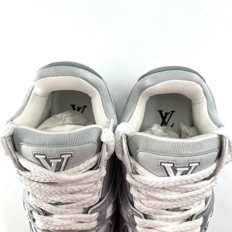 Louis Vuitton Louis Vuitton Trainer Maxi Liquid Silver Fat Ding shoes Size US 5 / IT 35 - 5 Thumbnail
