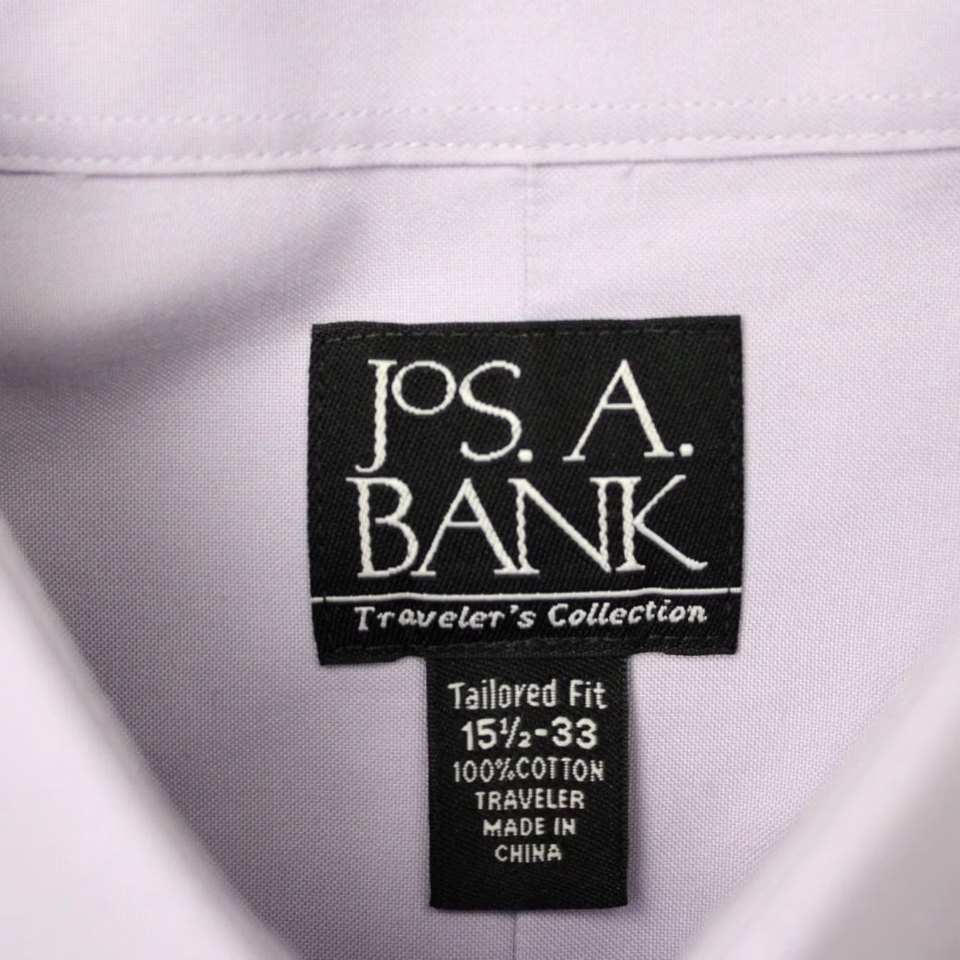 Jos. A. Bank Jos. A. Bank Shirt Mens 15 1/2 33 Purple Traveler Tailored Fit Cotton Long Sleeve Shirt Size US L / EU 52-54 / 3 - 6 Thumbnail