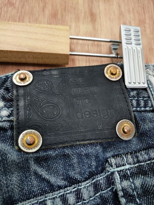 If Six Was Nine Semantic ripped Distressed denim punk pants #46-012DLAL Size US 32 / EU 48 - 4 Thumbnail