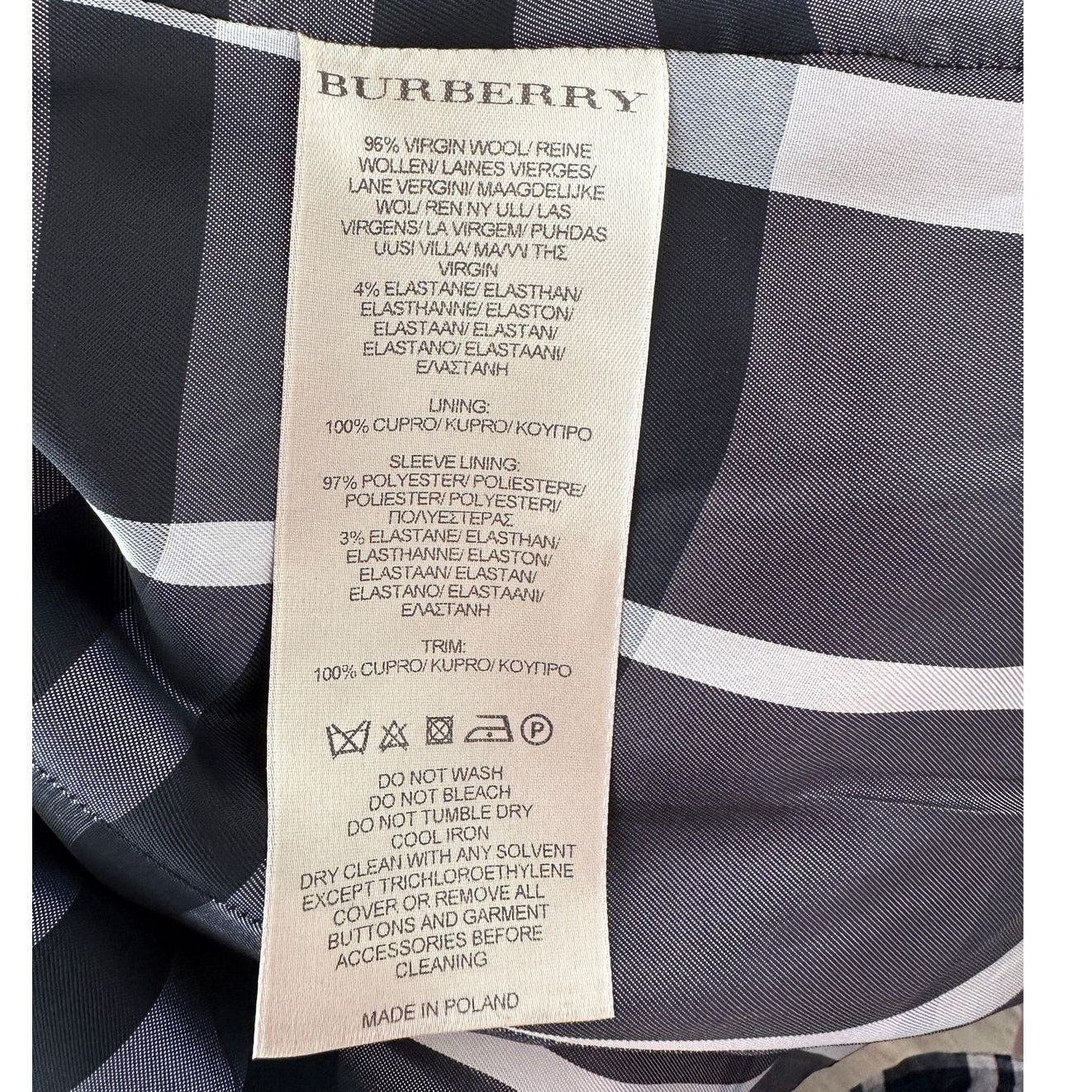 Burberry Burberry London Black 2-Button Wool Blazer Plaid Lined 8 Size M / US 6-8 / IT 42-44 - 12 Thumbnail