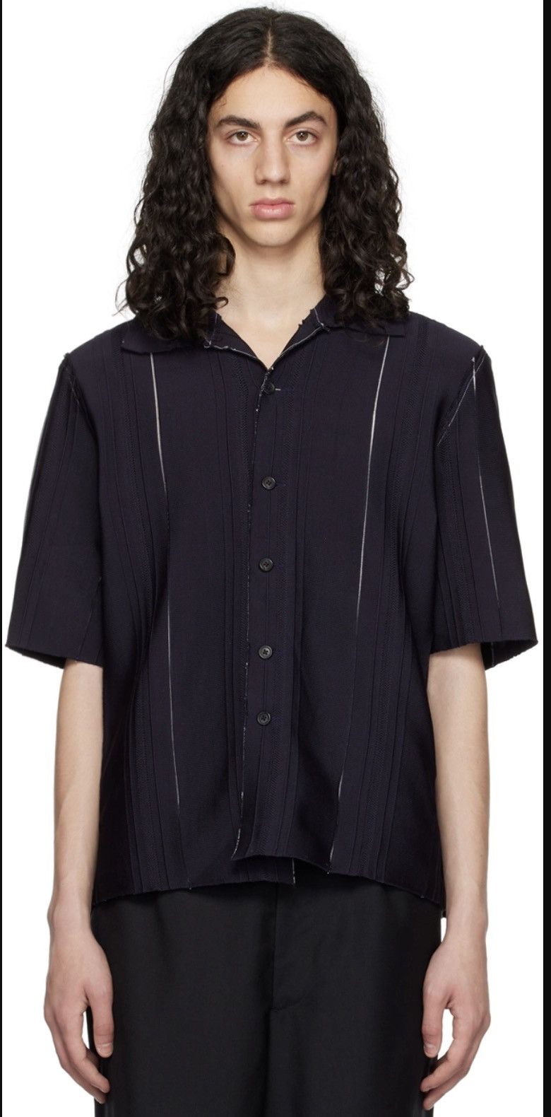 Camiel Fortgens Camiel Fortgens Navy and Brown Relief Polo Size US M / EU 48-50 / 2 - 6 Thumbnail
