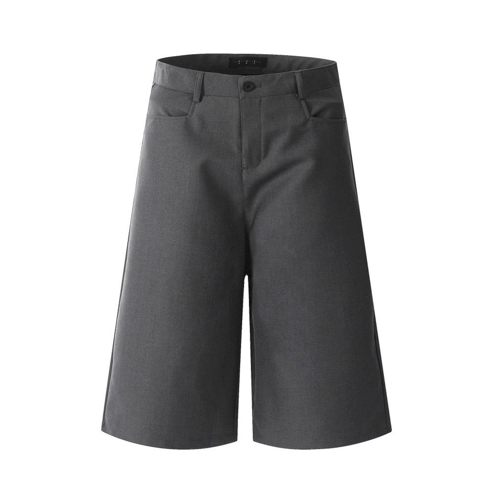 Vintage Gray Wide-Leg Long Shorts Size US 28 / EU 44 - 5 Thumbnail