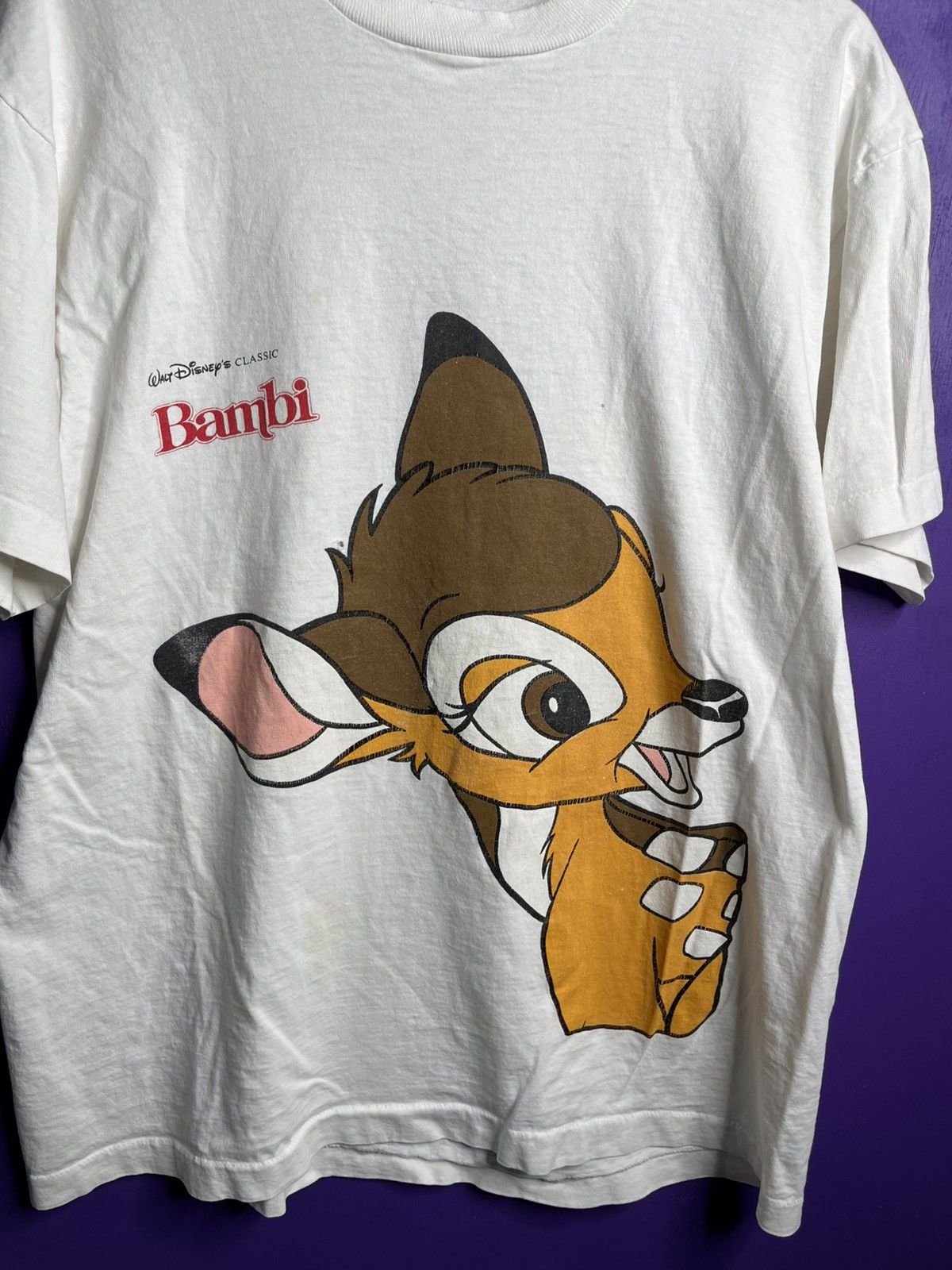 Disney × Vintage Vintage 90s Disney Bambi big print t-shirt Size US XL / EU 56 / 4 - 3 Thumbnail