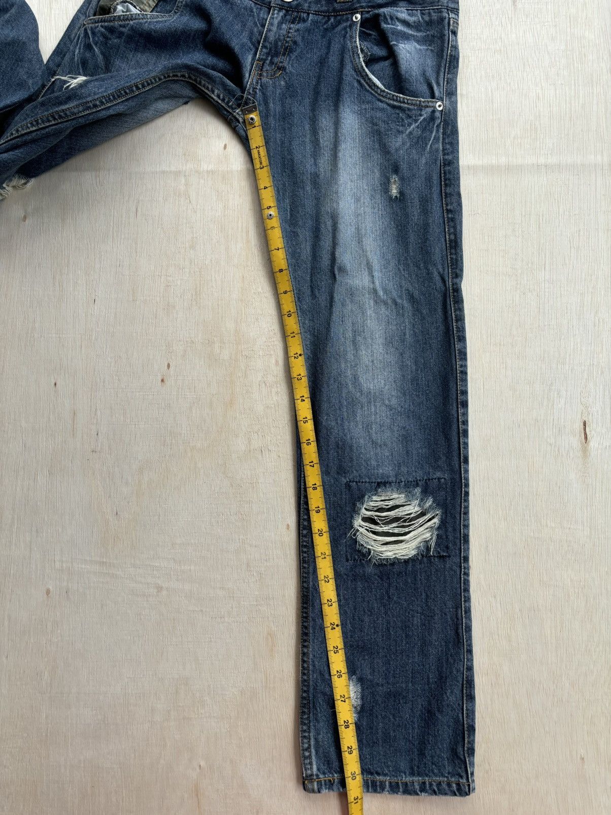 Hysteric Glamour × If Six Was Nine × Japanese Brand Distressed Denim Natural Leat Ifsixwasnine Style Jeans Size US 30 / EU 46 - 13 Thumbnail