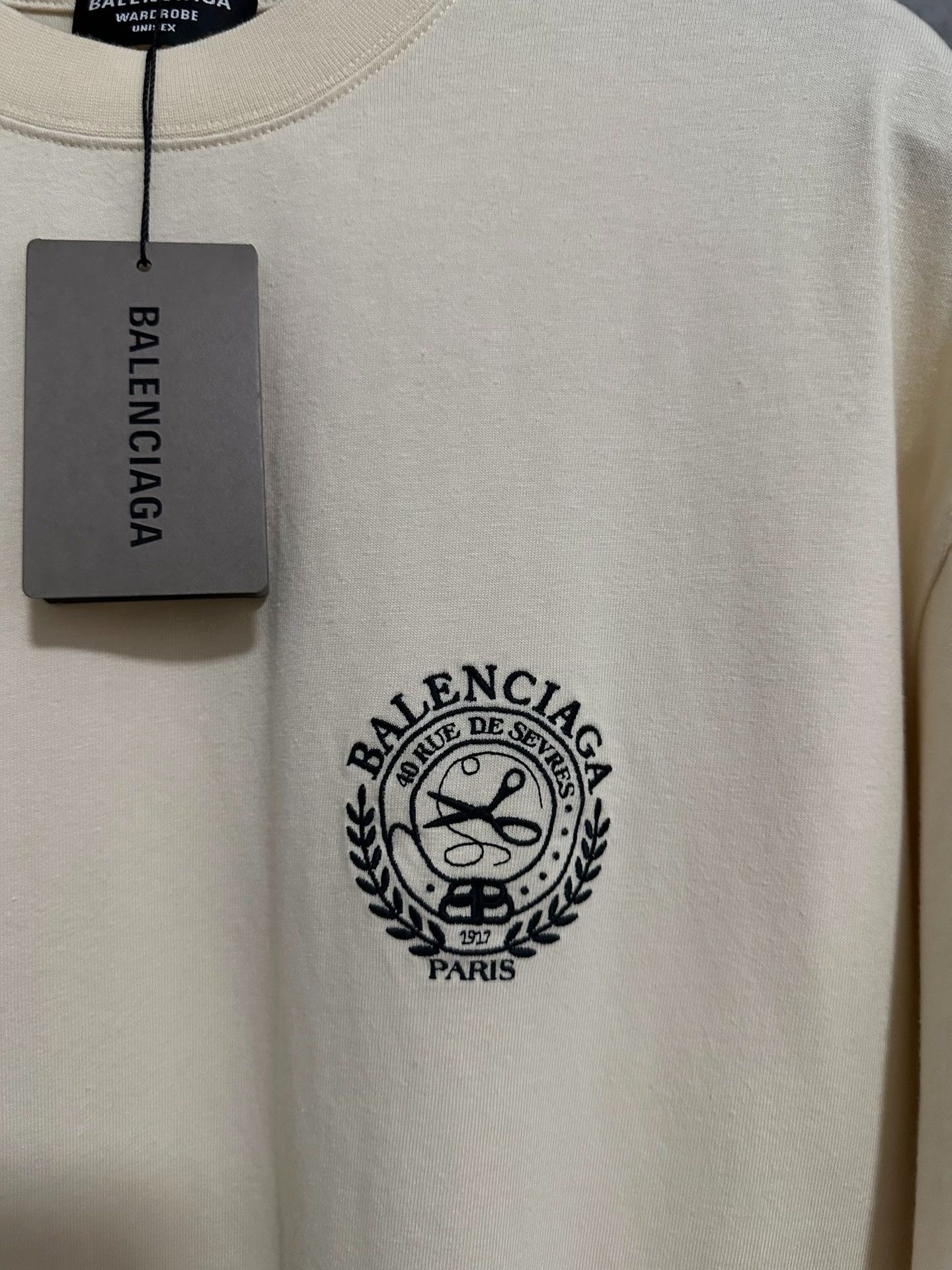 Balenciaga Balenciaga Scissors Wheat Ear Short-Sleeve T-Shirt Size US M / EU 48-50 / 2 - 2 Thumbnail