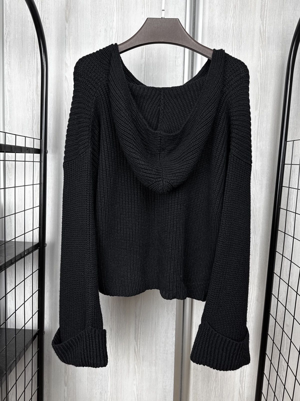 forte_forte forte_forte italy_inverno 2017 black knit oversized hoodie Size M / US 6-8 / IT 42-44 - 7 Thumbnail