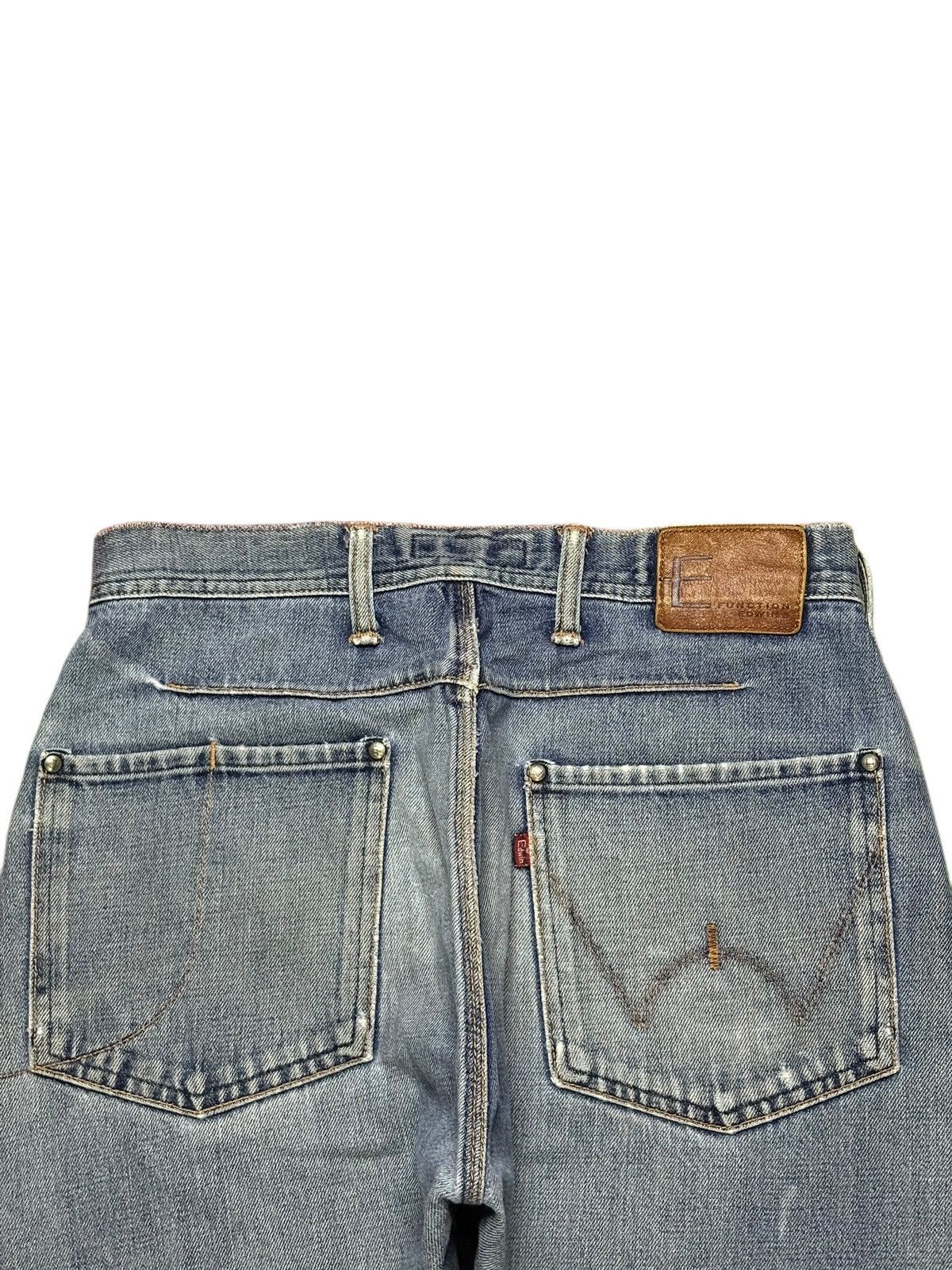 Edwin × Japanese Brand Vintage Edwin E Function Spiral Faded Wash Rip Loose Jean Size US 29 - 8 Thumbnail