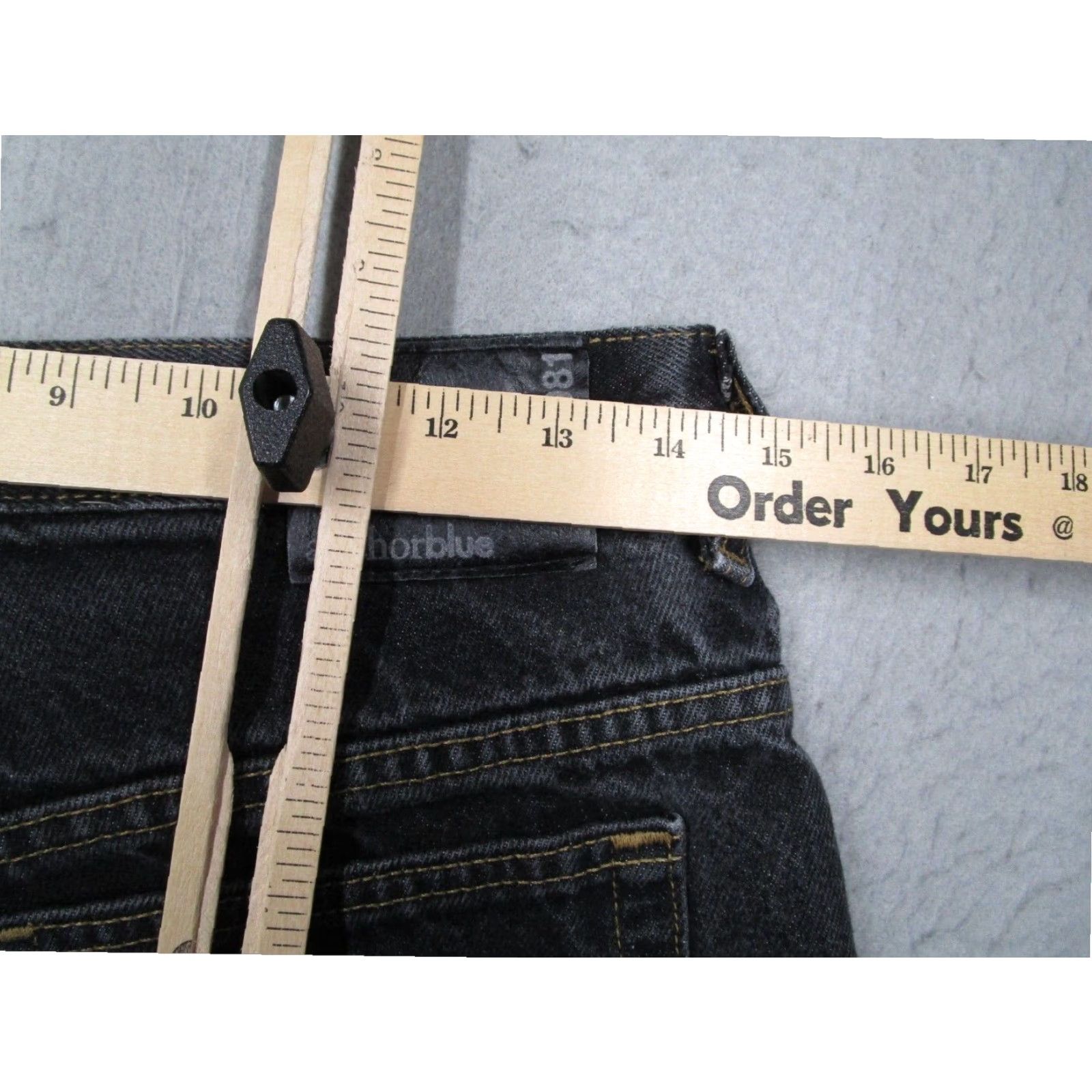 Anchor Blue VINTAGE Anchor Blue Black Original Straight Denim Jeans Mens 28x30 Regular Size US 28 / EU 44 - 6 Thumbnail