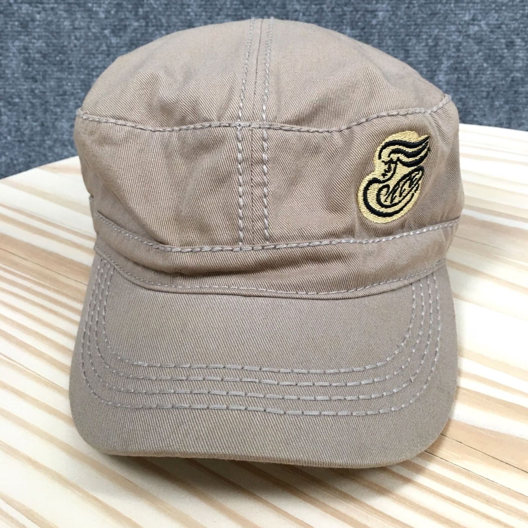 Panerai Panera Bread Employee Uniform Cadet Hat Beige Adjustable Military Style Cap Men Size ONE SIZE - 2 Thumbnail