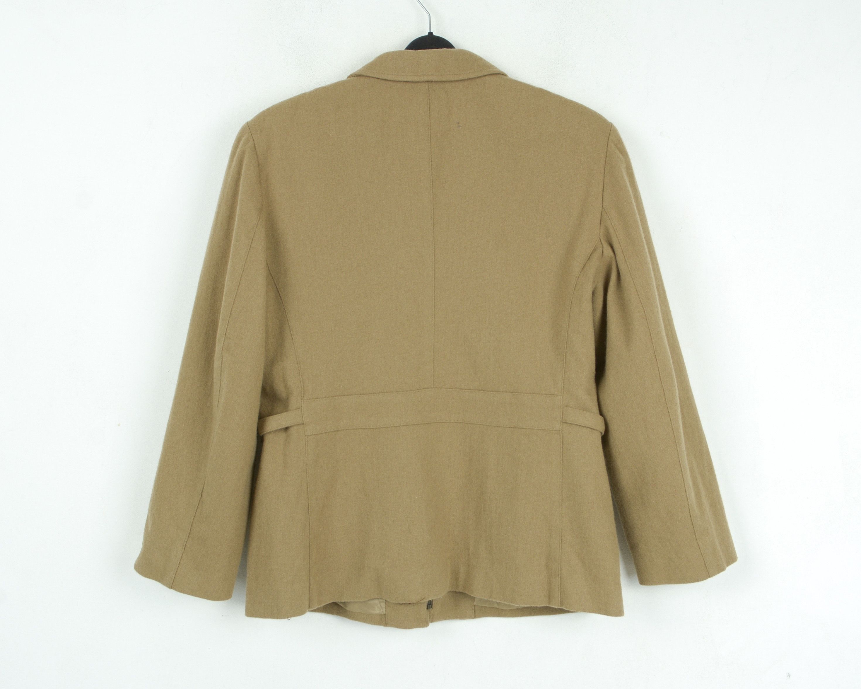 Jones New York JONES & CO Suit Jacket Wool Blend Zip Coat US 12 Tan UK 16 Size L / US 10 / IT 46 - 12 Thumbnail