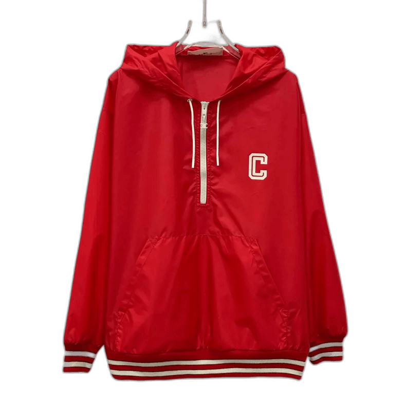 Celine Celine Red Striped Logo Hoodie Jacket Size S / US 4 / IT 40 - 1 Thumbnail