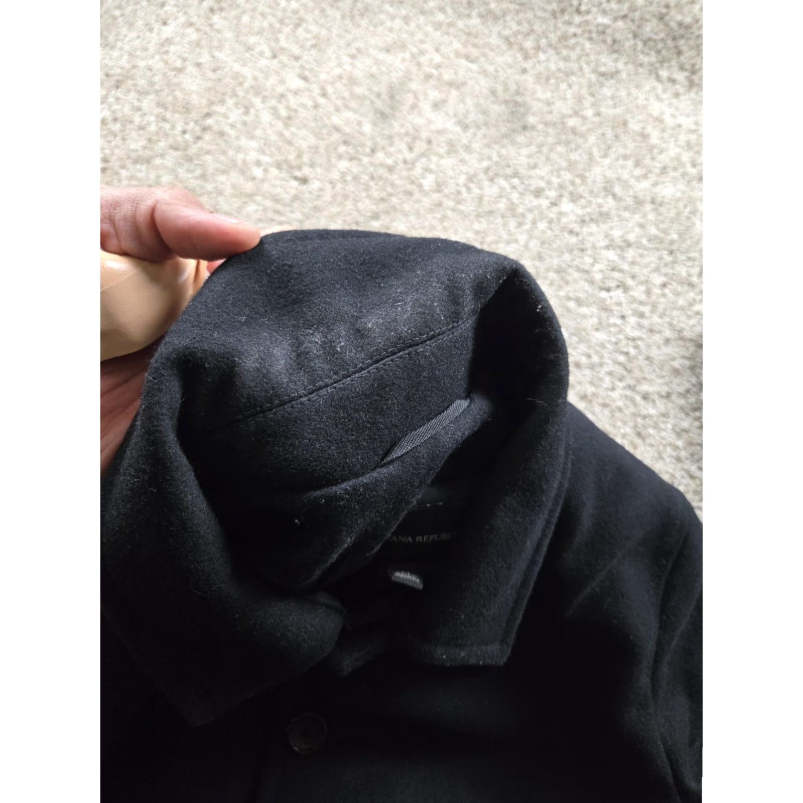 Banana Republic Banana Republic Overcoat Mens Medium Black Wool Blend Lined Car Coat Size US M / EU 48-50 / 2 - 5 Thumbnail
